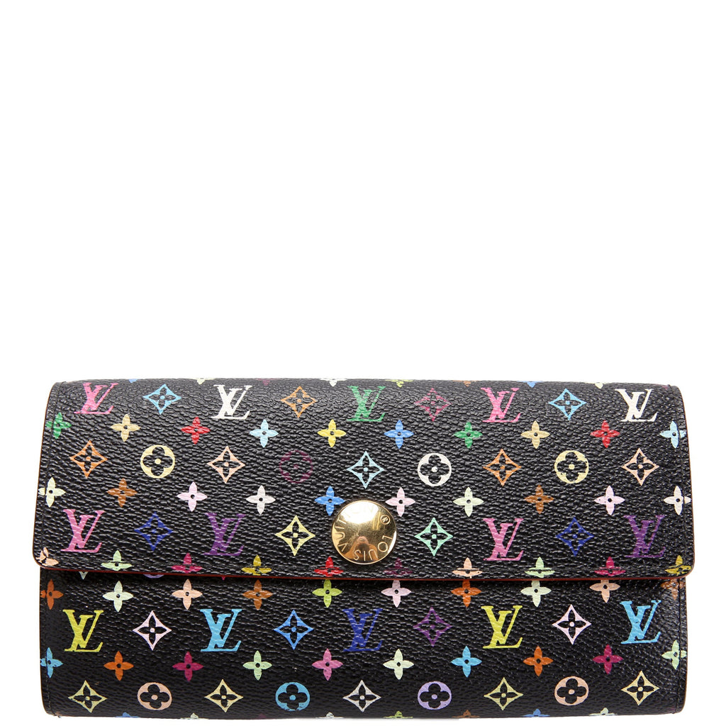 Louis Vuitton Sarah Wallet Multicolor Monogram Black