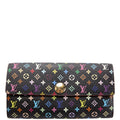 Louis Vuitton Sarah Wallet Multicolor Monogram Black