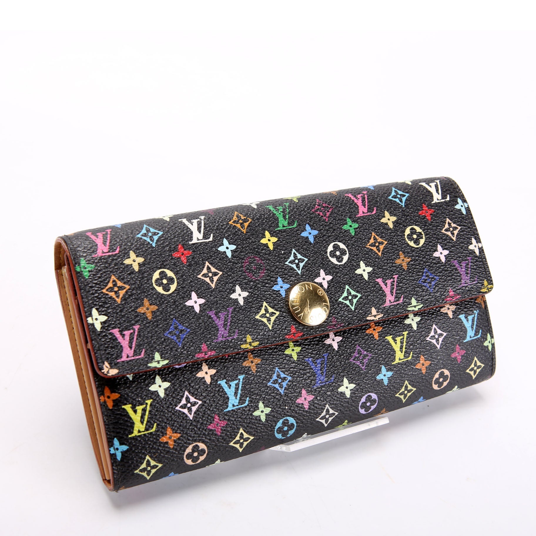 Louis Vuitton Sarah Wallet Multicolor Monogram Black