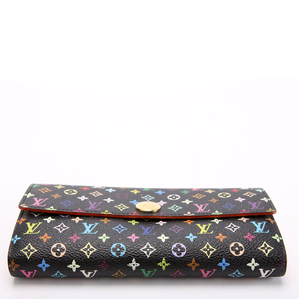 Louis Vuitton Sarah Wallet Multicolor Monogram Black