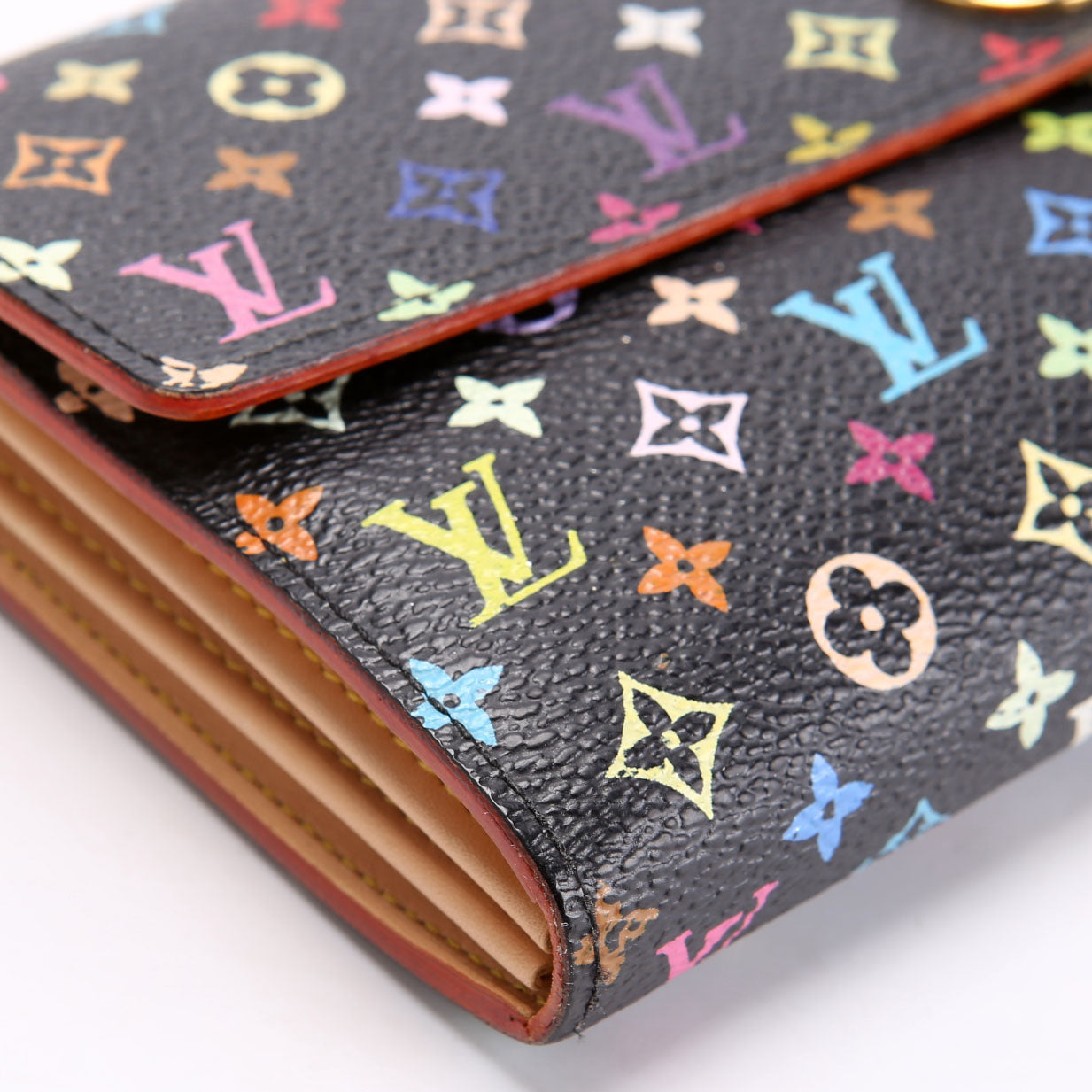 Louis Vuitton Sarah Wallet Multicolor Monogram Black