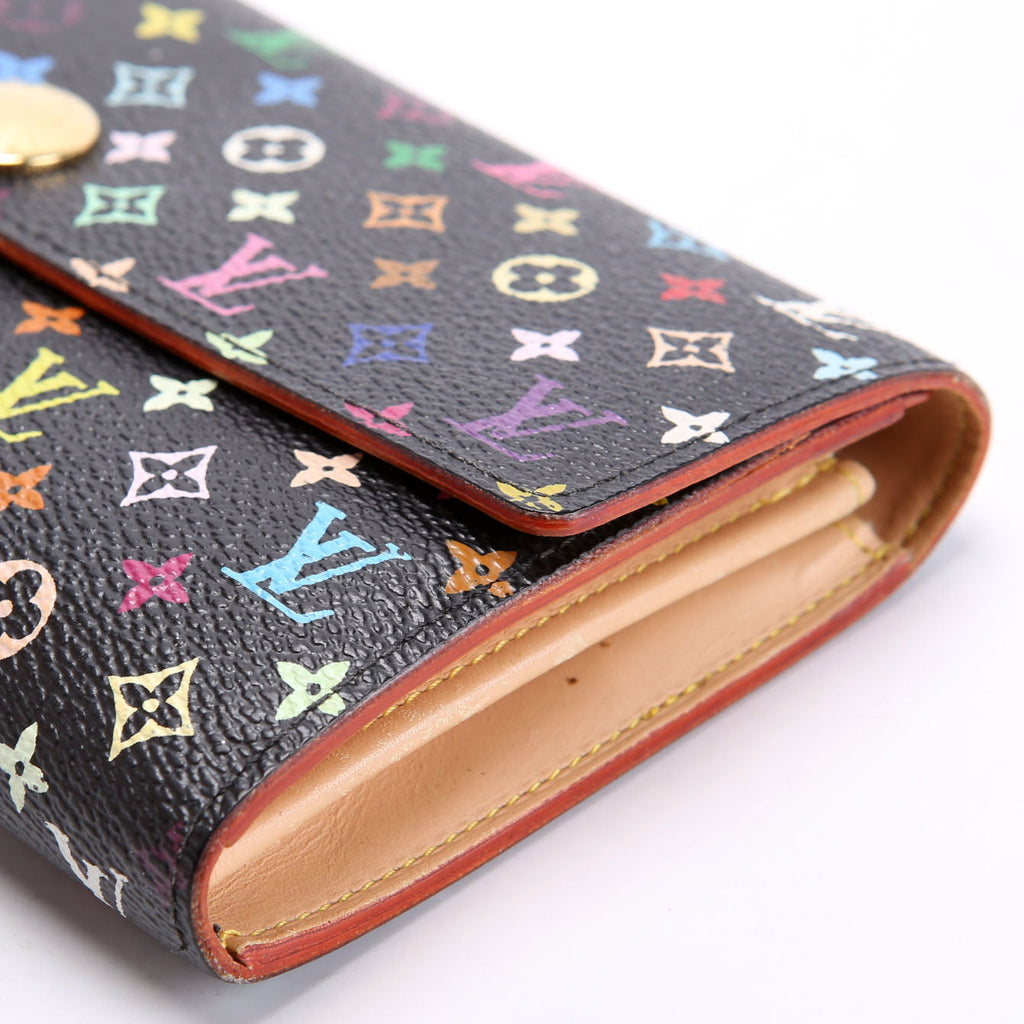 Louis Vuitton Sarah Wallet Multicolor Monogram Black