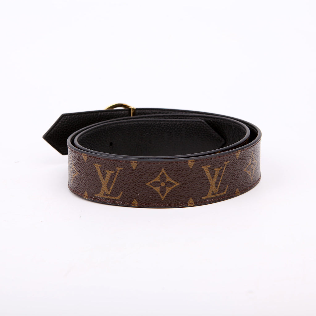 Louis Vuitton LV Circle 35MM Reversible Leather/Monogra Belt Size 80/32