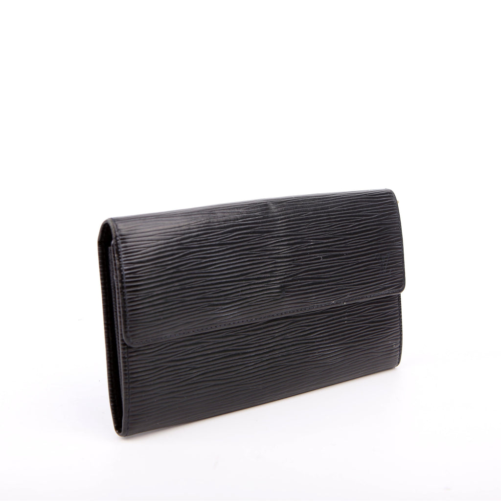 Louis Vuitton Porte Monnaie Wallet Epi Black