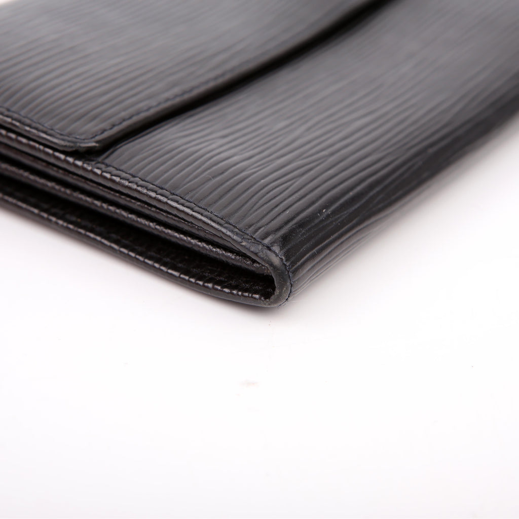 Louis Vuitton Porte Monnaie Wallet Epi Black