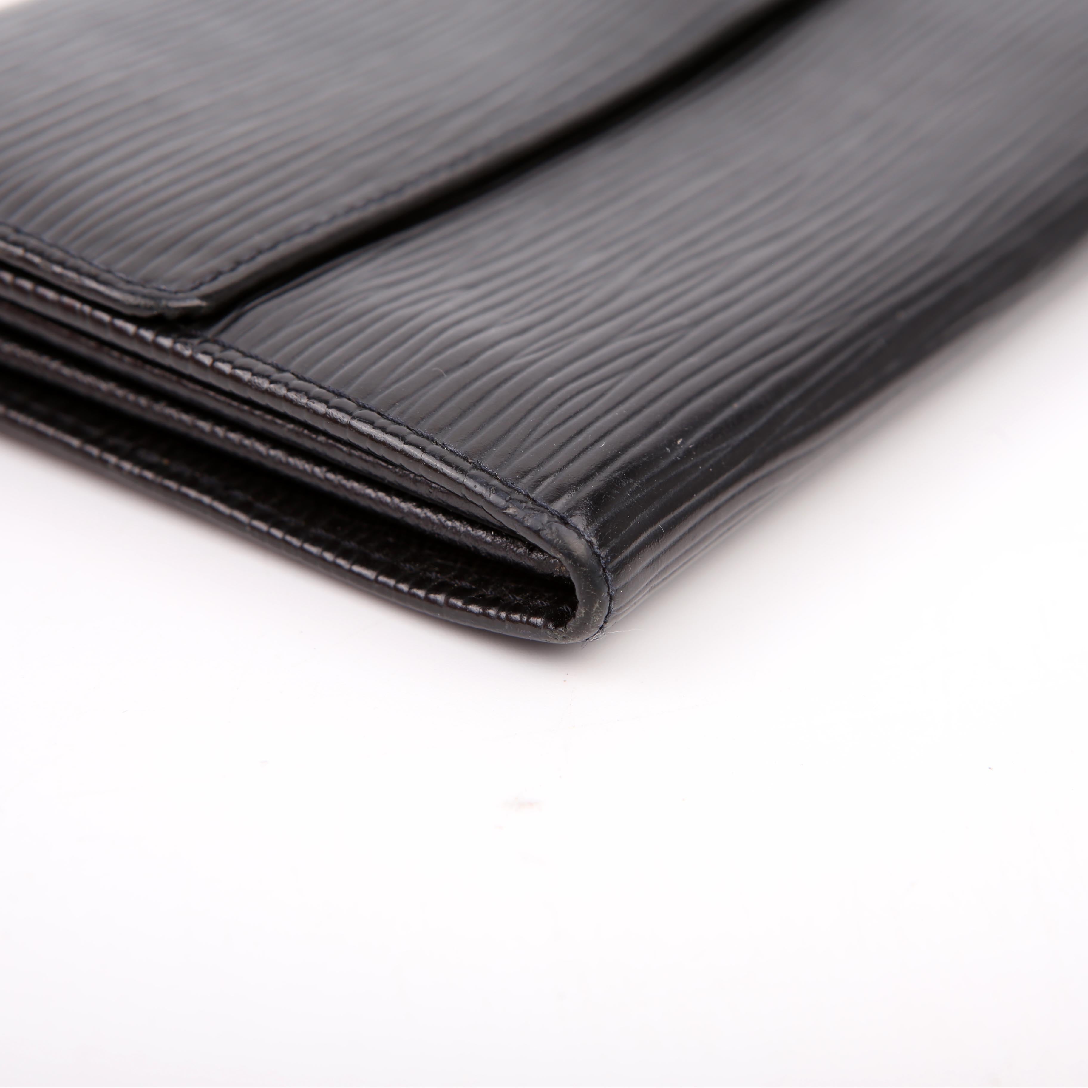 Louis Vuitton Porte Monnaie Wallet Epi Black