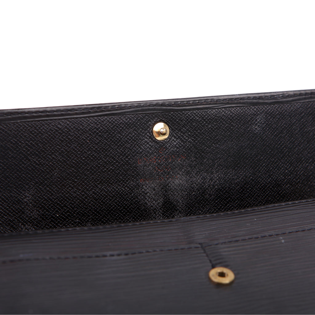 Louis Vuitton Porte Monnaie Wallet Epi Black