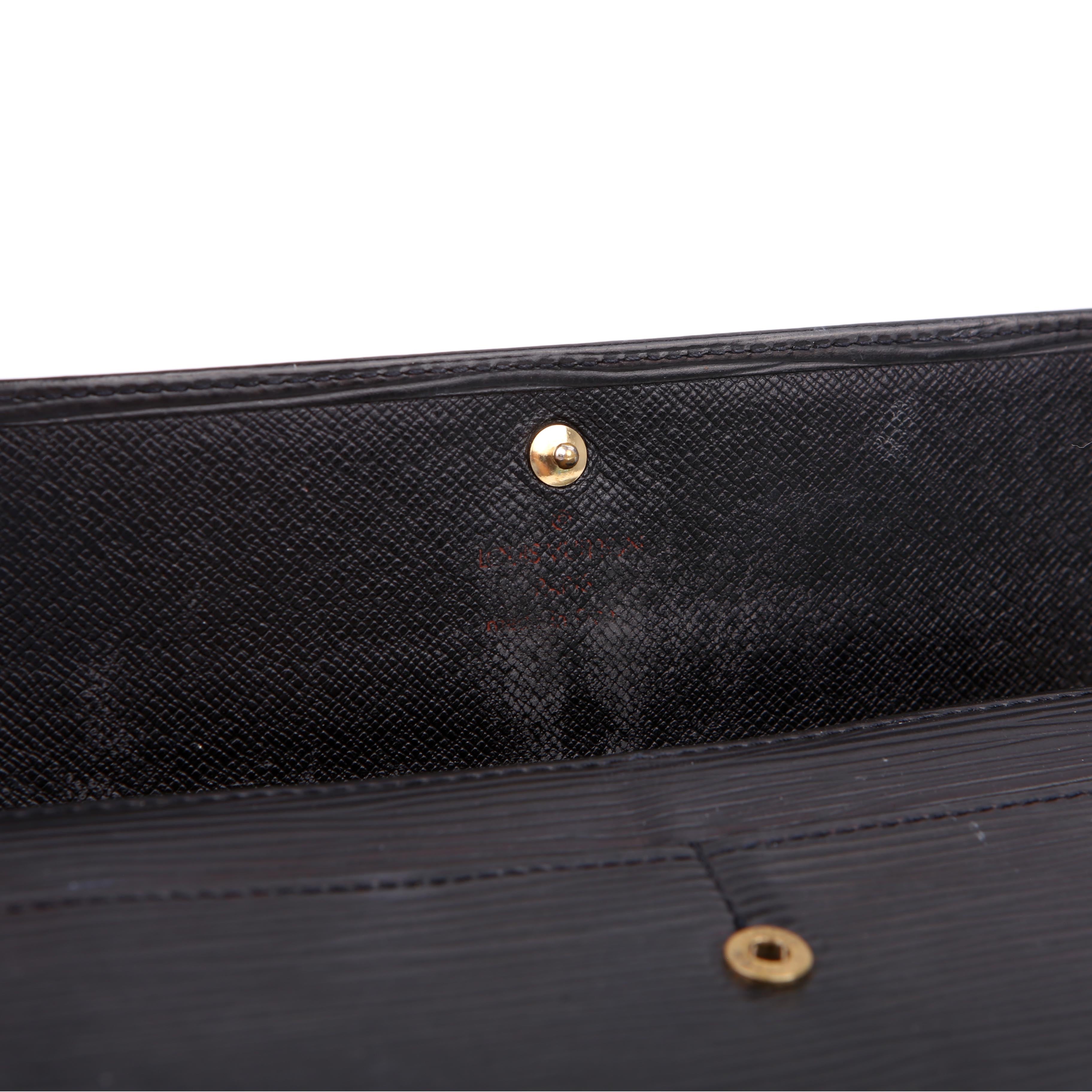 Louis Vuitton Porte Monnaie Wallet Epi Black