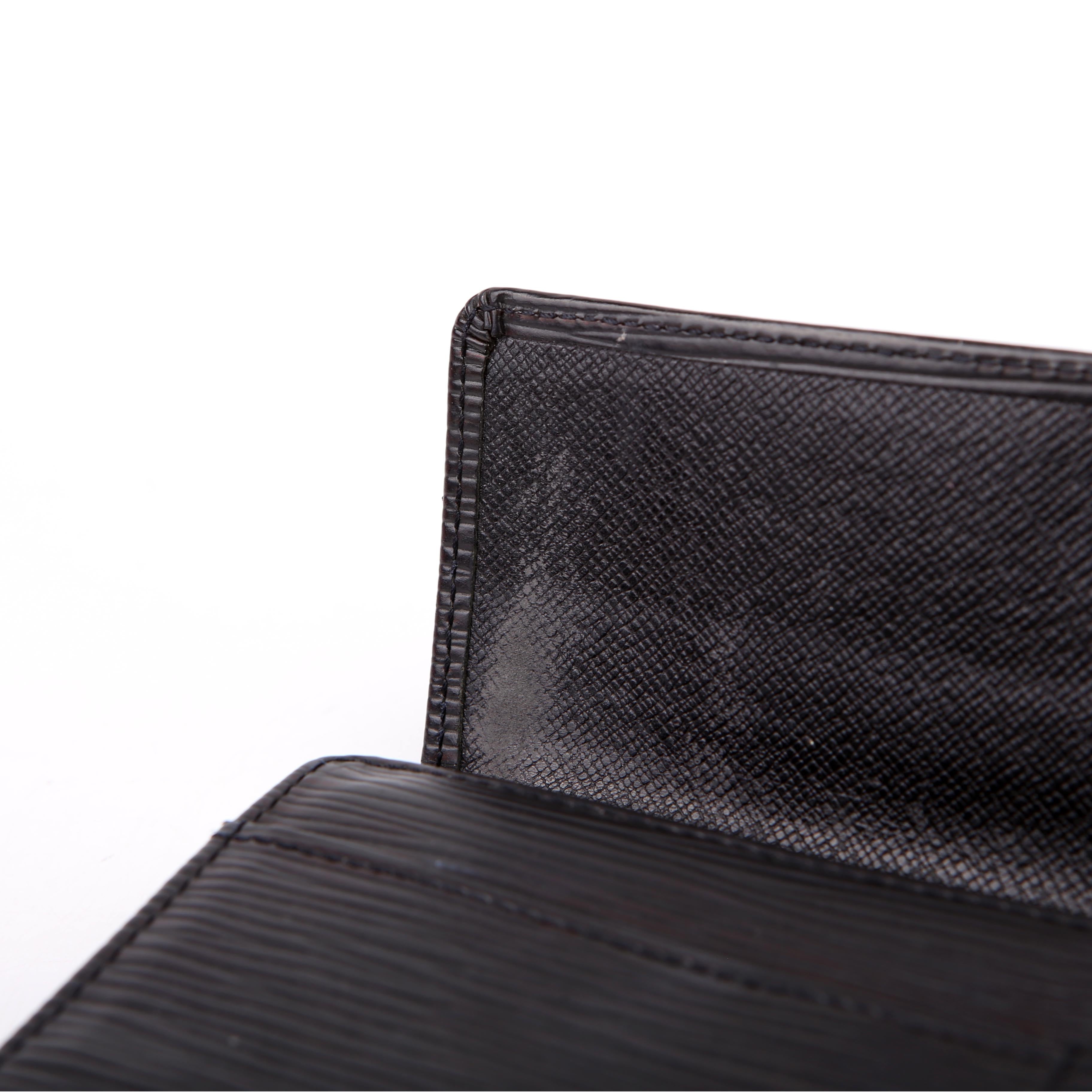 Louis Vuitton Porte Monnaie Wallet Epi Black