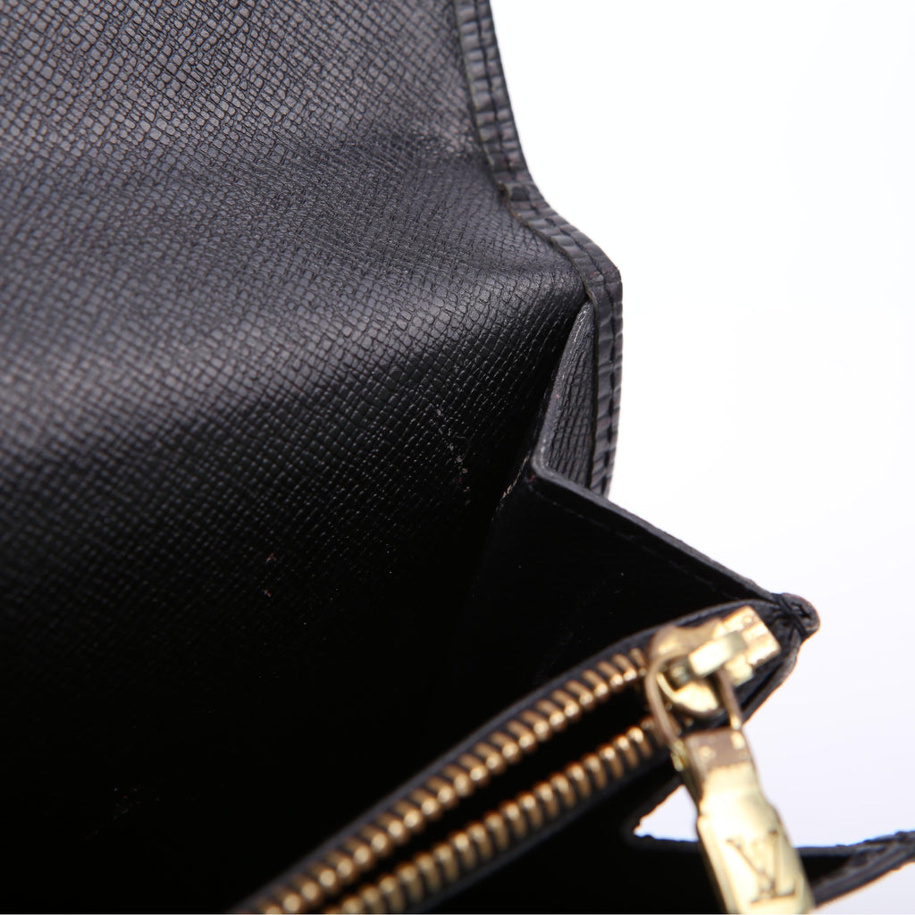 Louis Vuitton Porte Monnaie Wallet Epi Black