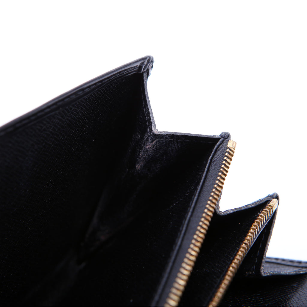 Louis Vuitton Porte Monnaie Wallet Epi Black