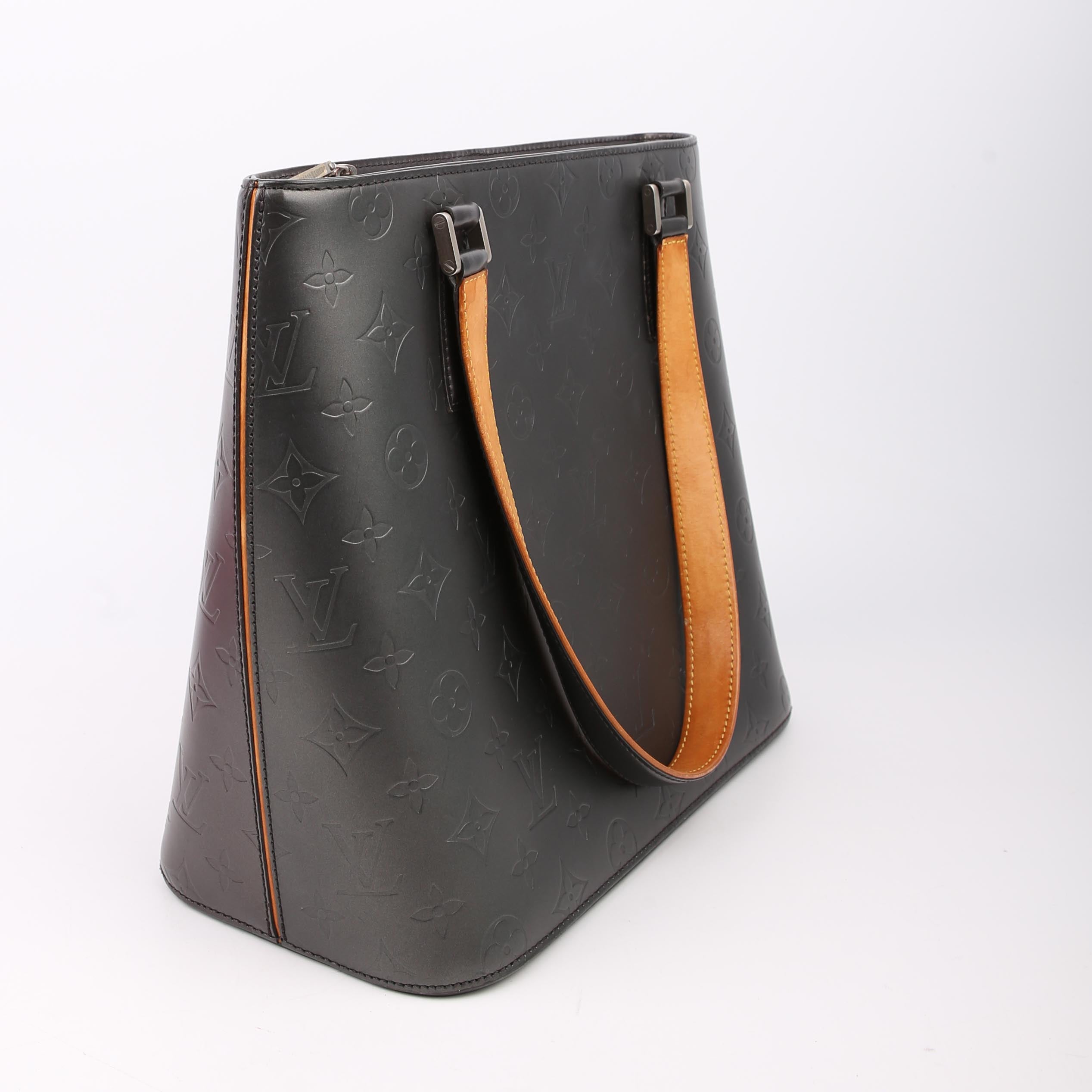 Louis Vuitton Stockton Monogram Matte Leather Grey