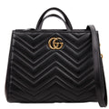 Gucci 448054 Marmont Medium Top Handle Black
