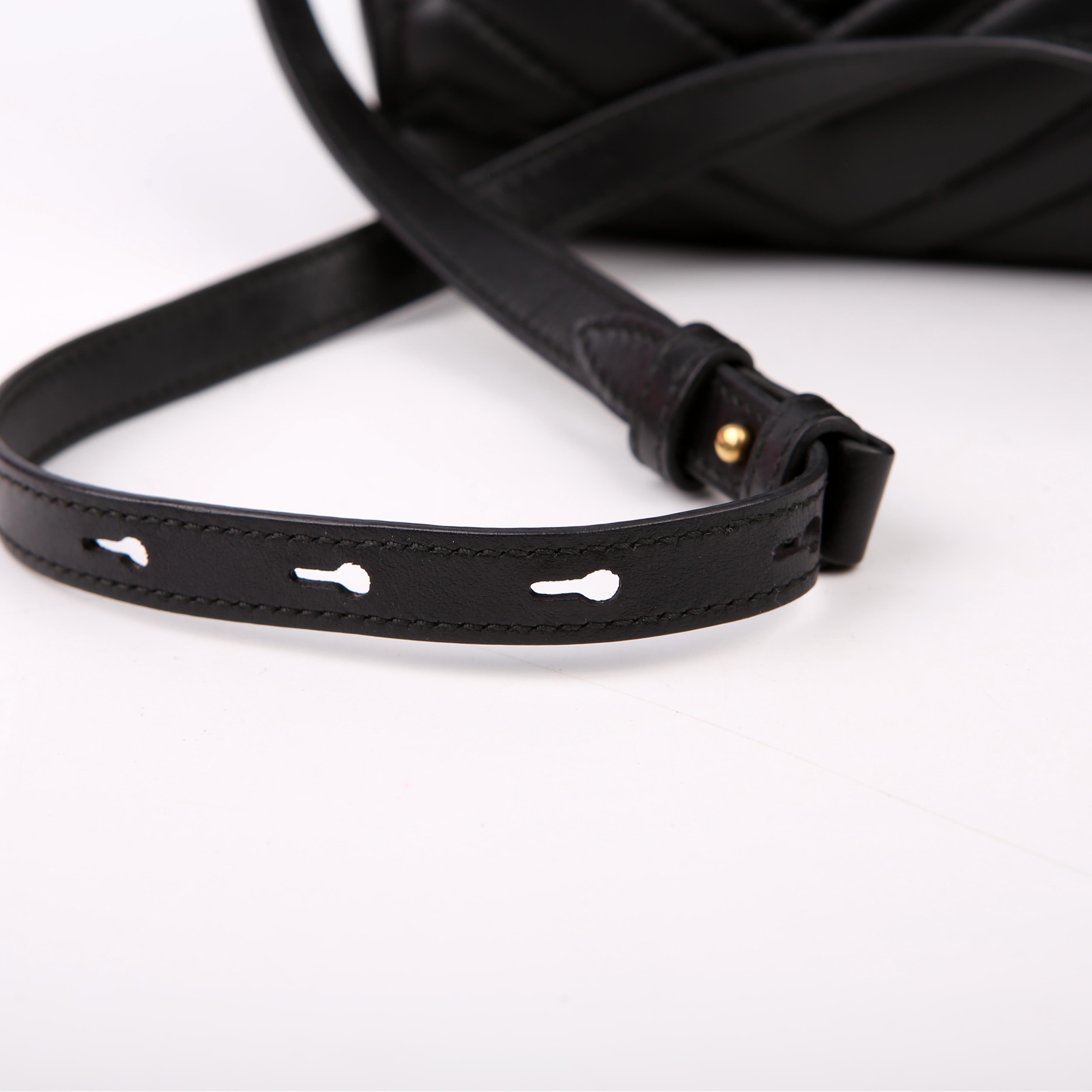 Gucci 448054 Marmont Medium Top Handle Black