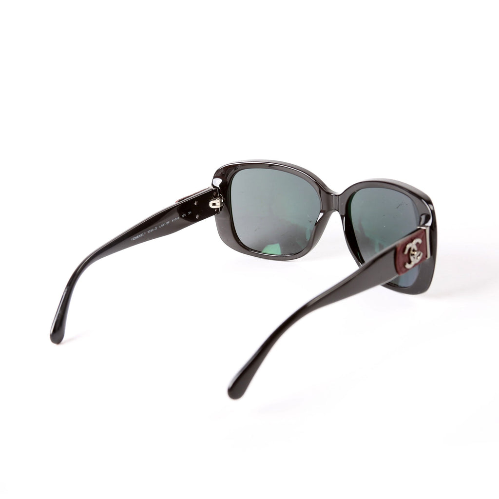 Chanel 5234-Q Square Sunglasses Black