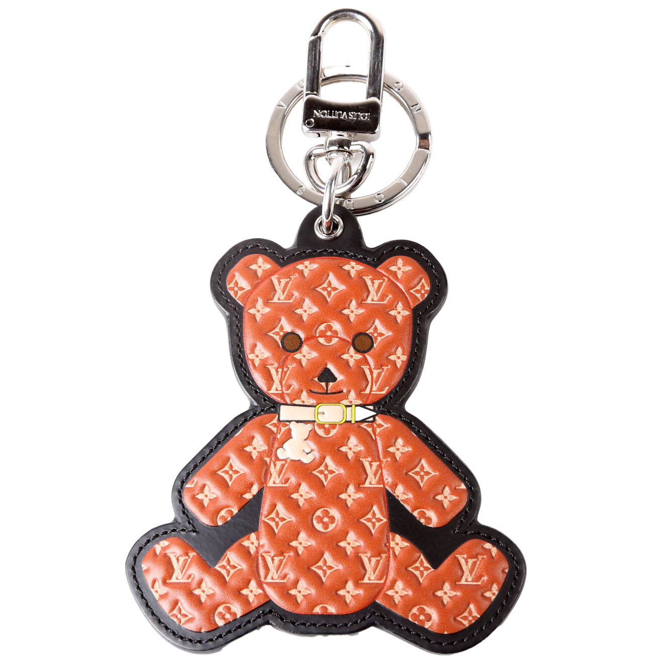 Louis Vuitton Teddy Bear Key Ring Bag Charm Brown/Black