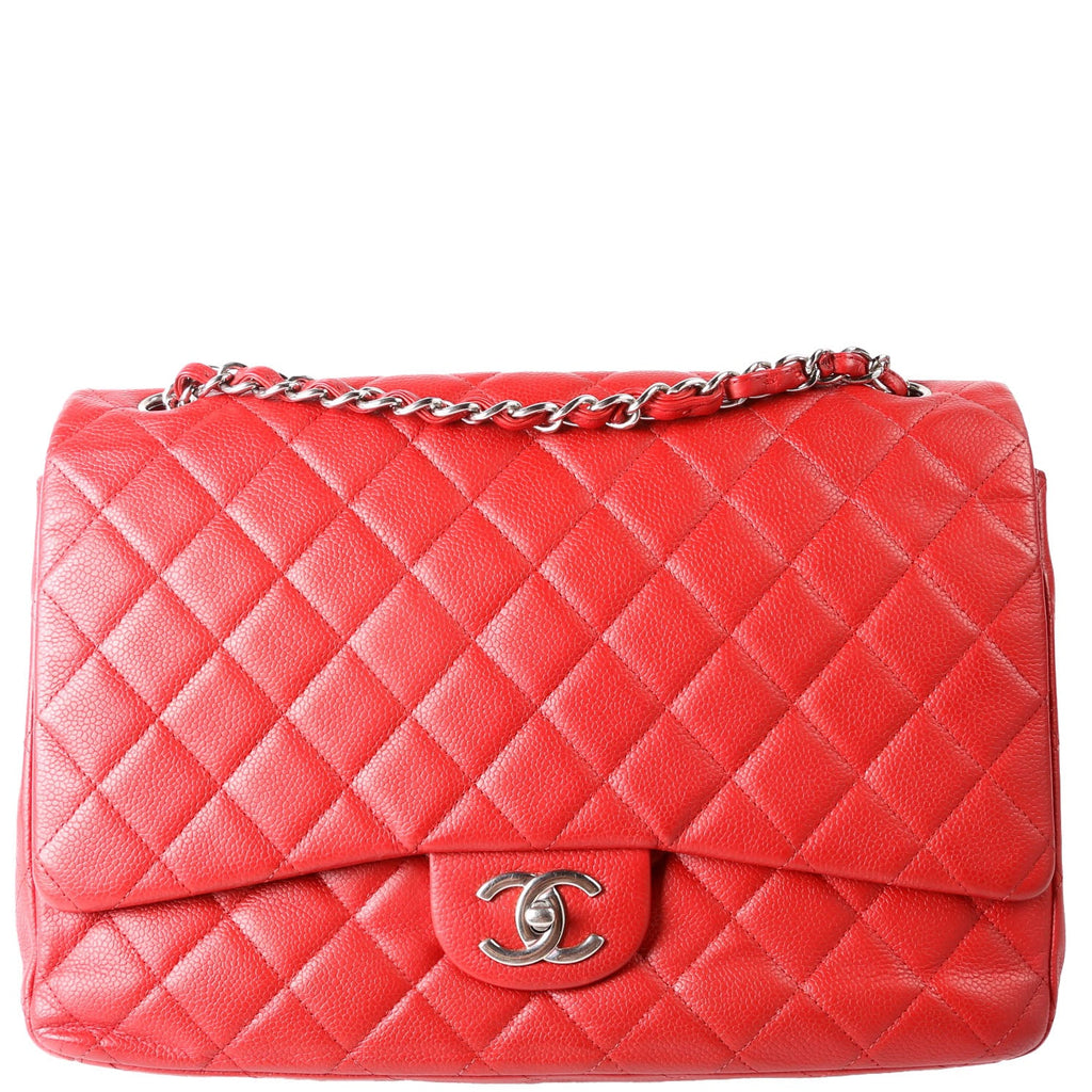 Chanel Classic Flap Max Caviar 18M Red
