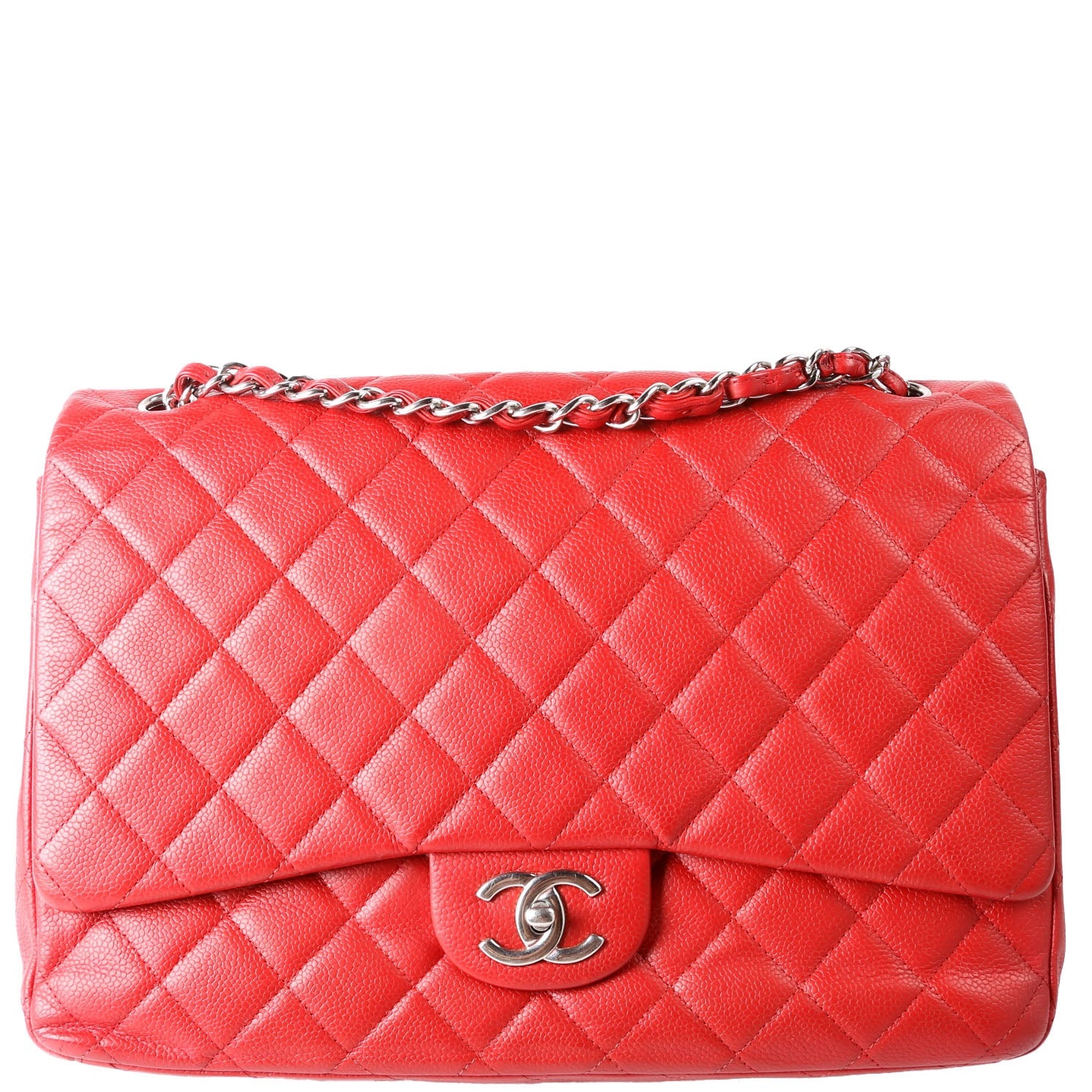 Chanel Classic Flap Max Caviar 18M Red