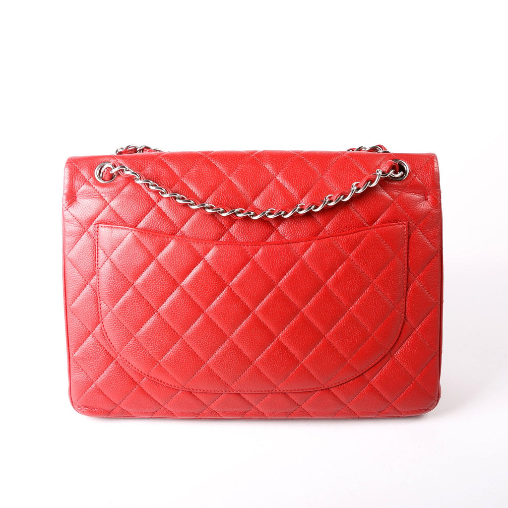Chanel Classic Flap Max Caviar 18M Red