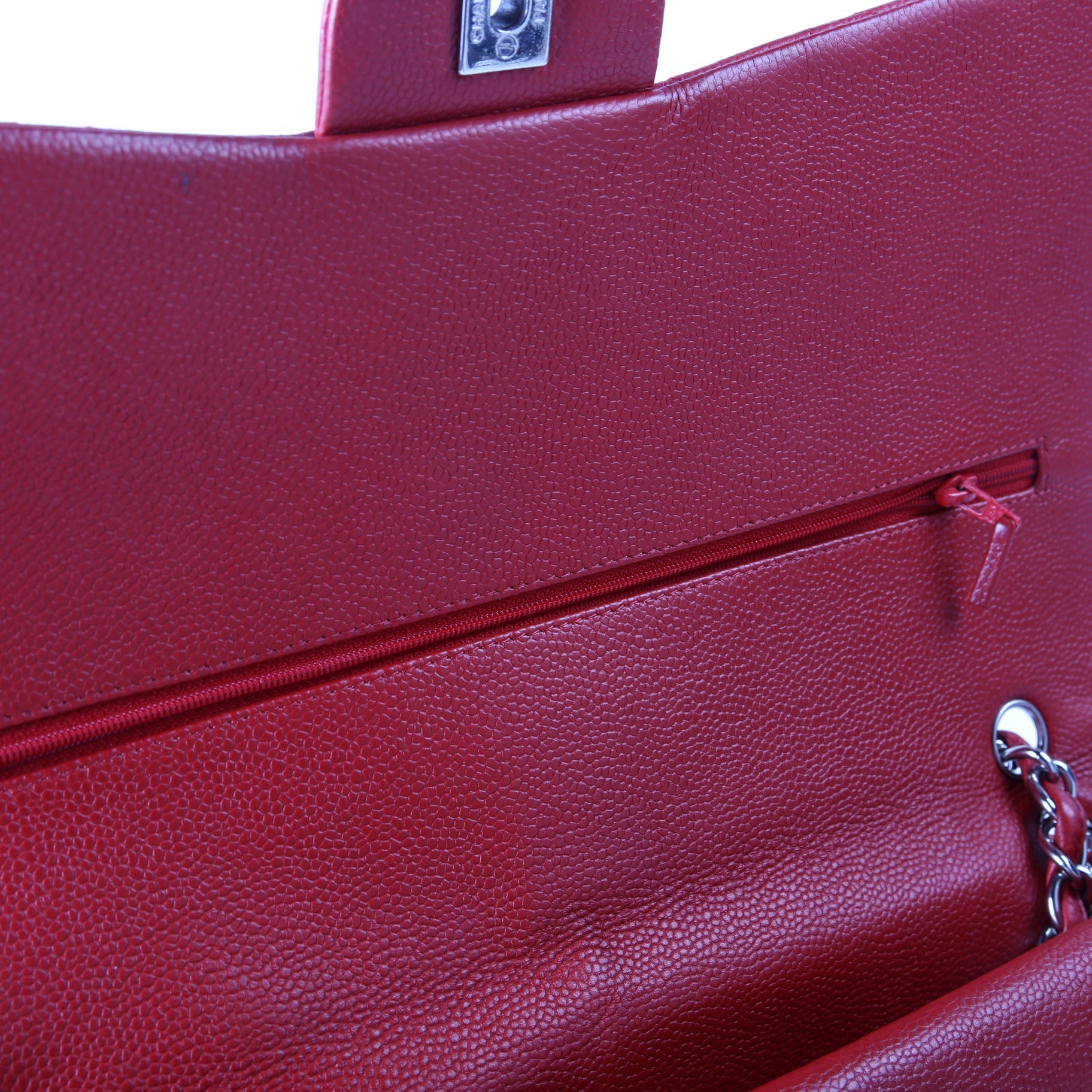 Chanel Classic Flap Max Caviar 18M Red