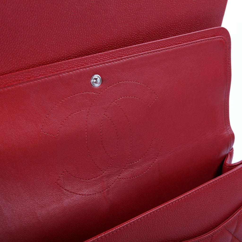 Chanel Classic Flap Max Caviar 18M Red