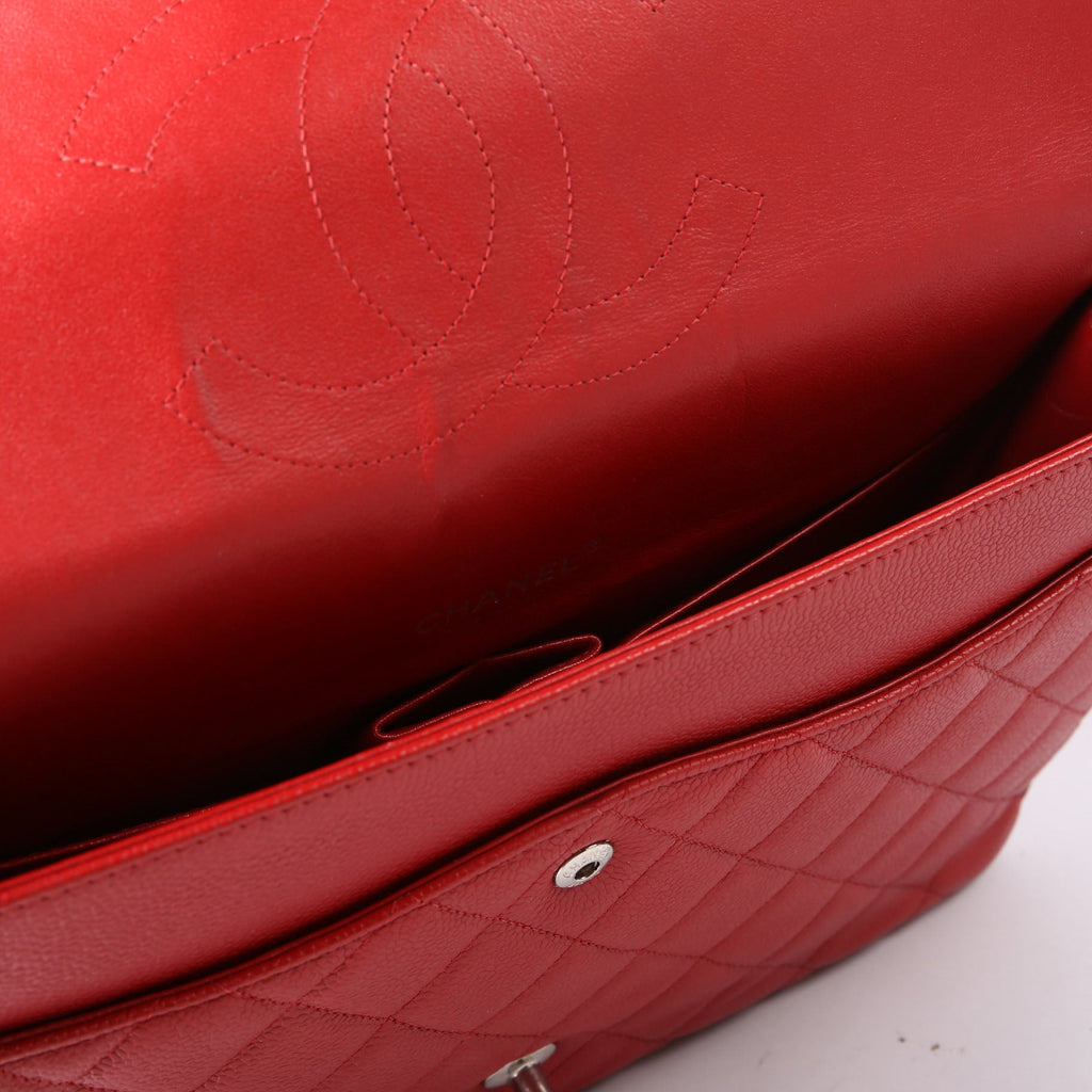 Chanel Classic Flap Max Caviar 18M Red