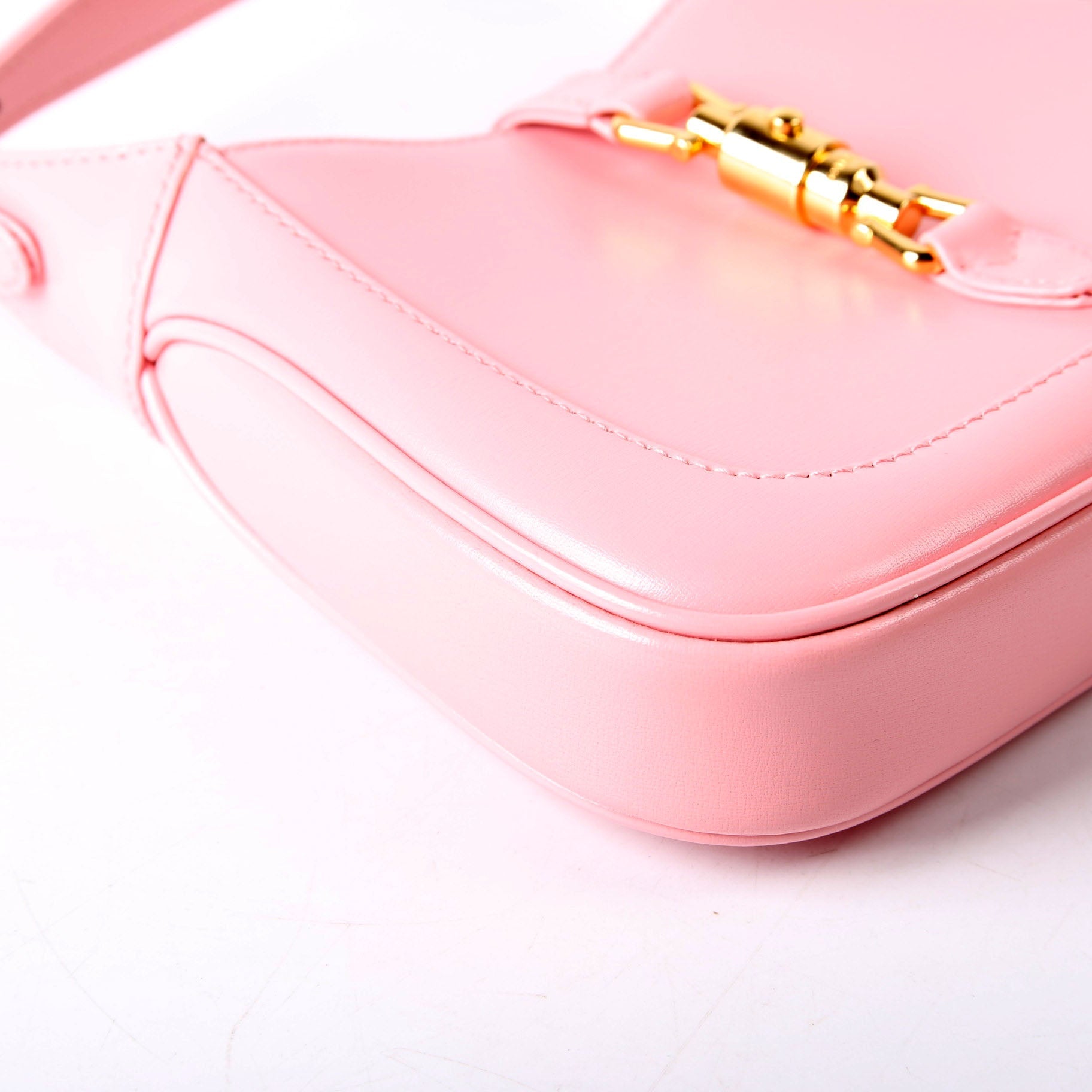 Gucci 637091 Jackie 1961 Mini Hobo Leather Pink