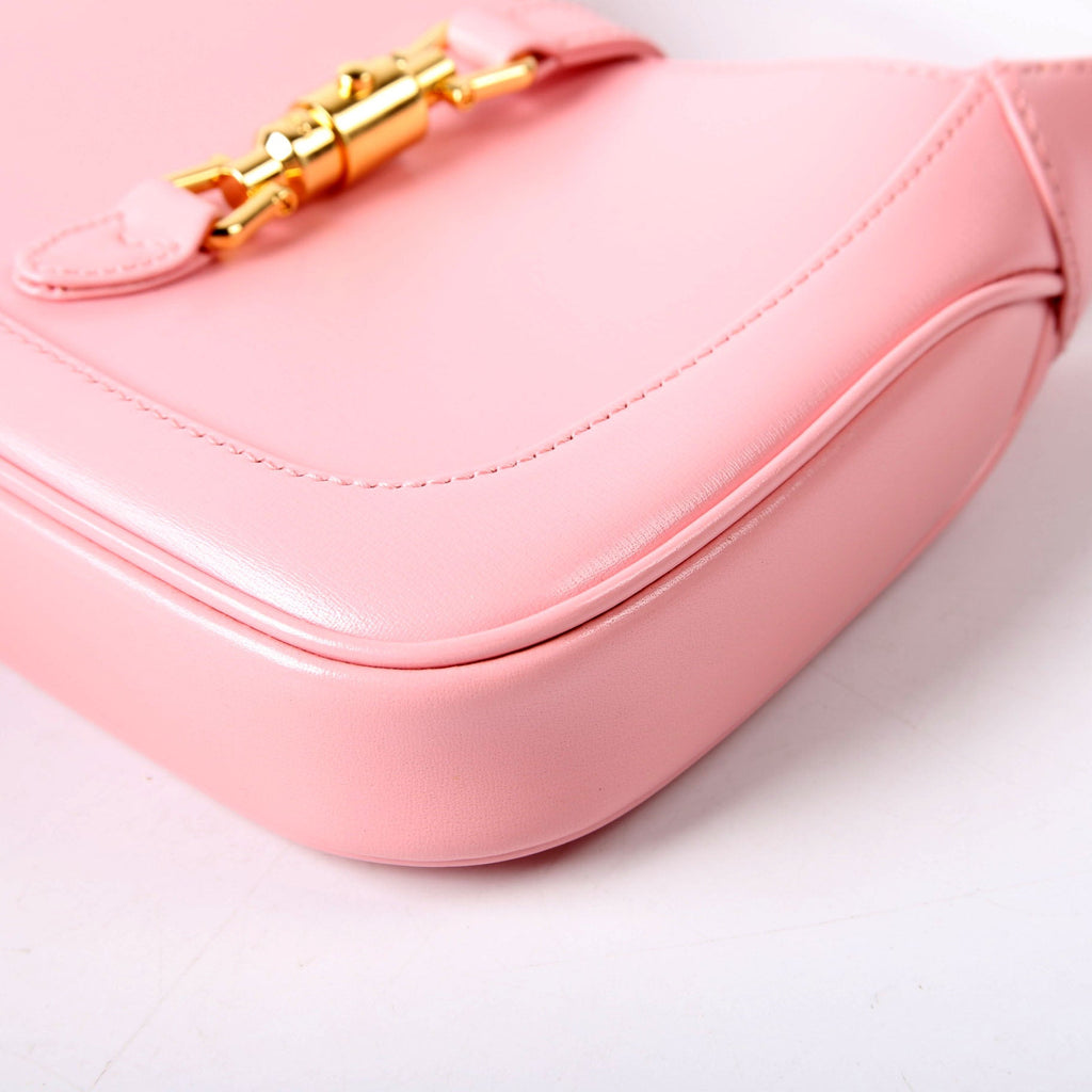 Gucci 637091 Jackie 1961 Mini Hobo Leather Pink