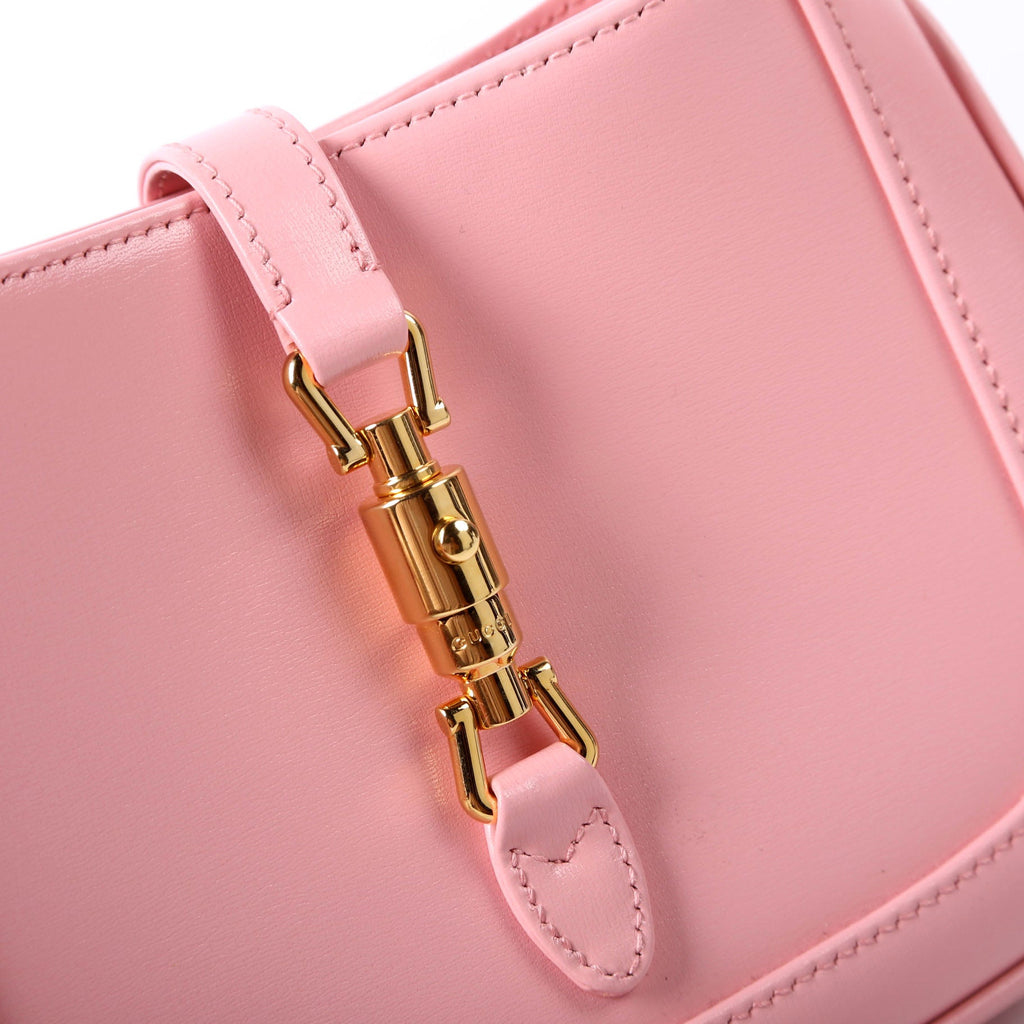 Gucci 637091 Jackie 1961 Mini Hobo Leather Pink