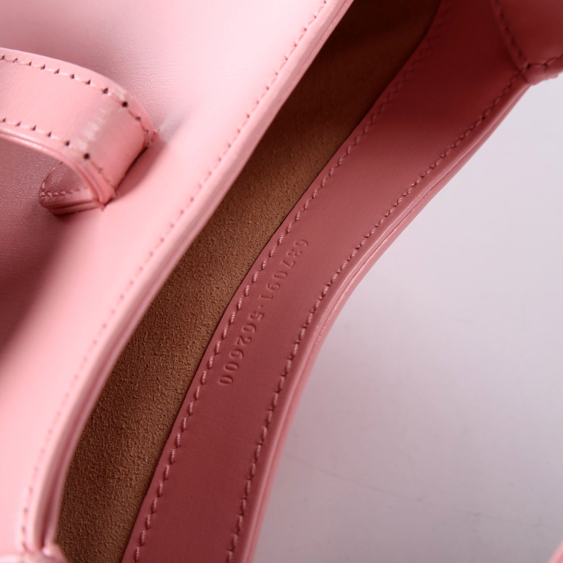 Gucci 637091 Jackie 1961 Mini Hobo Leather Pink