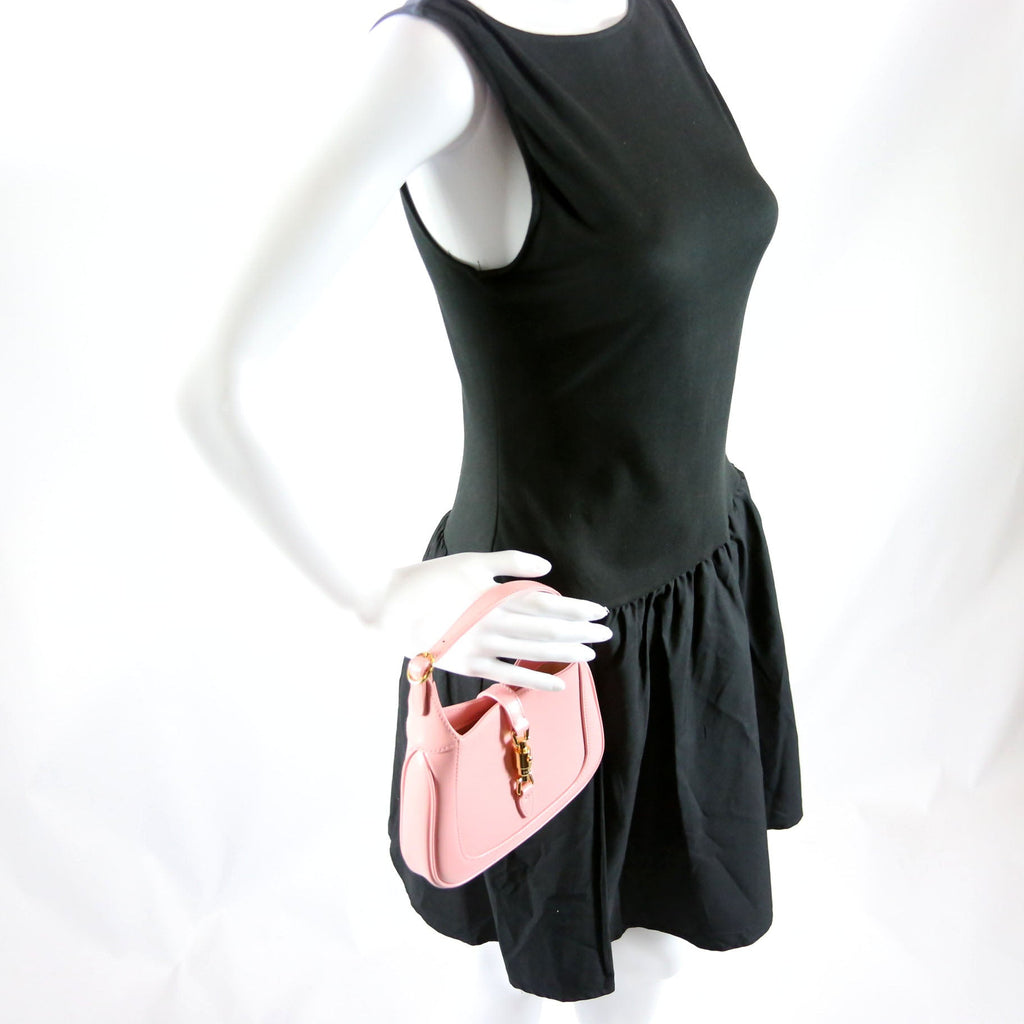 Gucci 637091 Jackie 1961 Mini Hobo Leather Pink