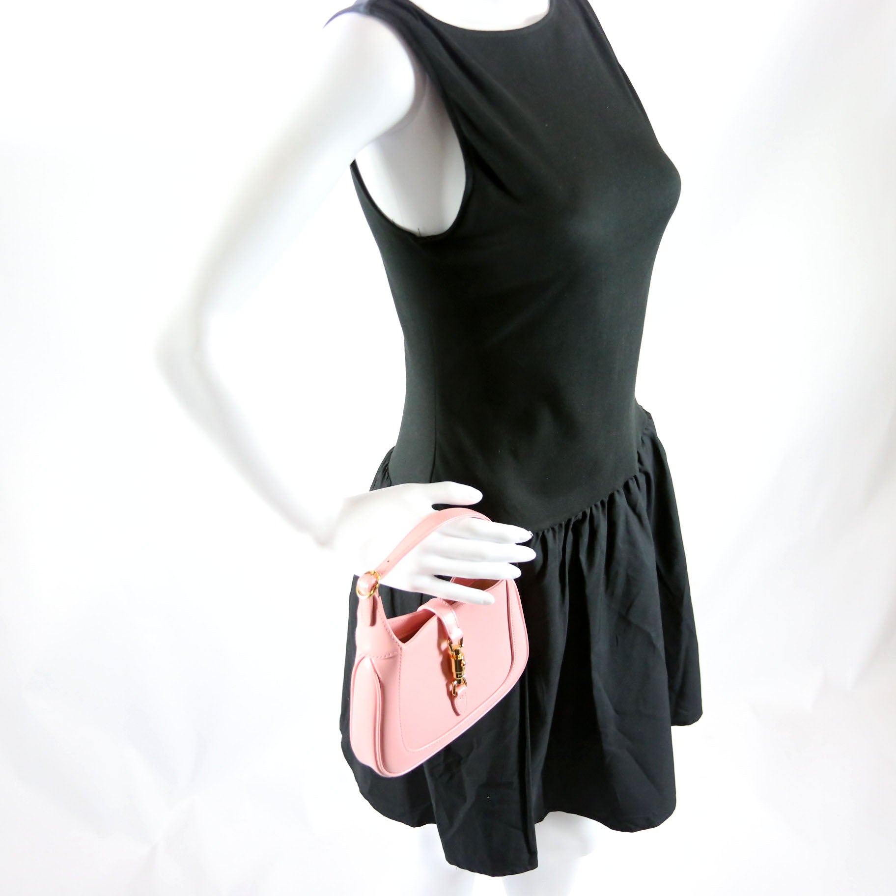 Gucci 637091 Jackie 1961 Mini Hobo Leather Pink
