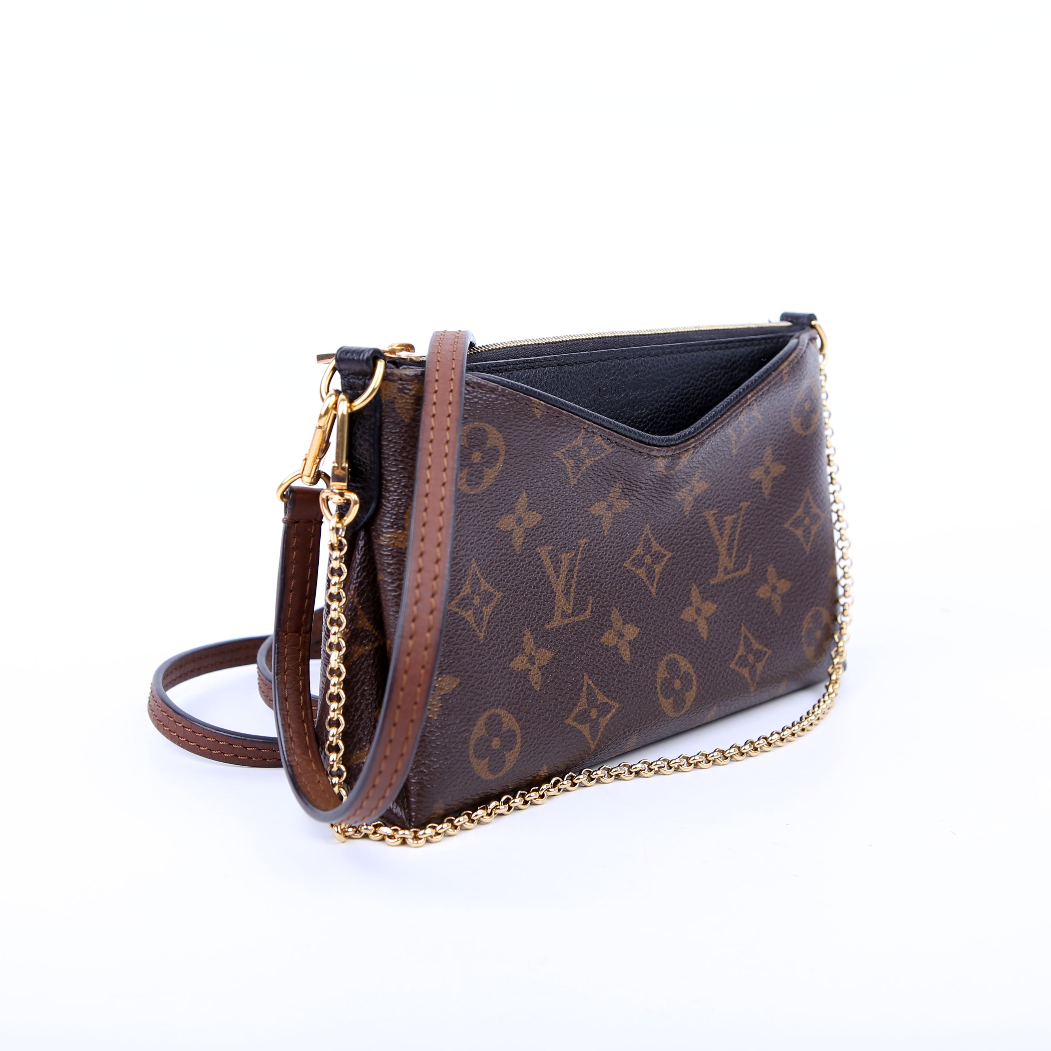 Louis Vuitton Pallas Clutch Monogram Brown/Black