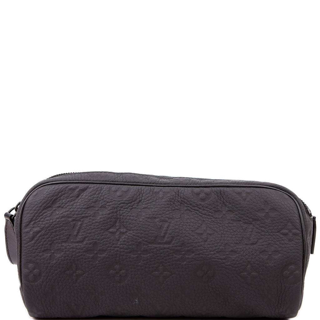Louis Vuitton Dopp Kit Toilet Pouch Taurillion Black
