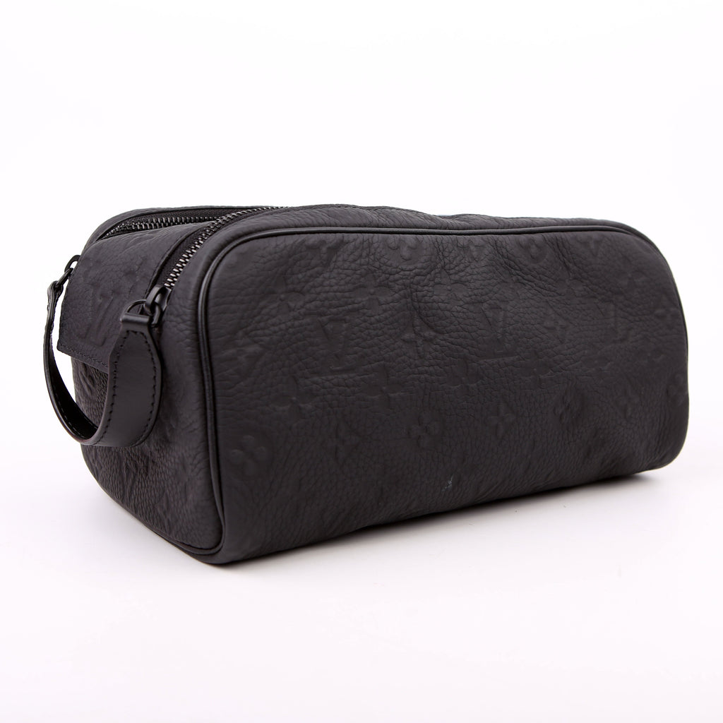 Louis Vuitton Dopp Kit Toilet Pouch Taurillion Black