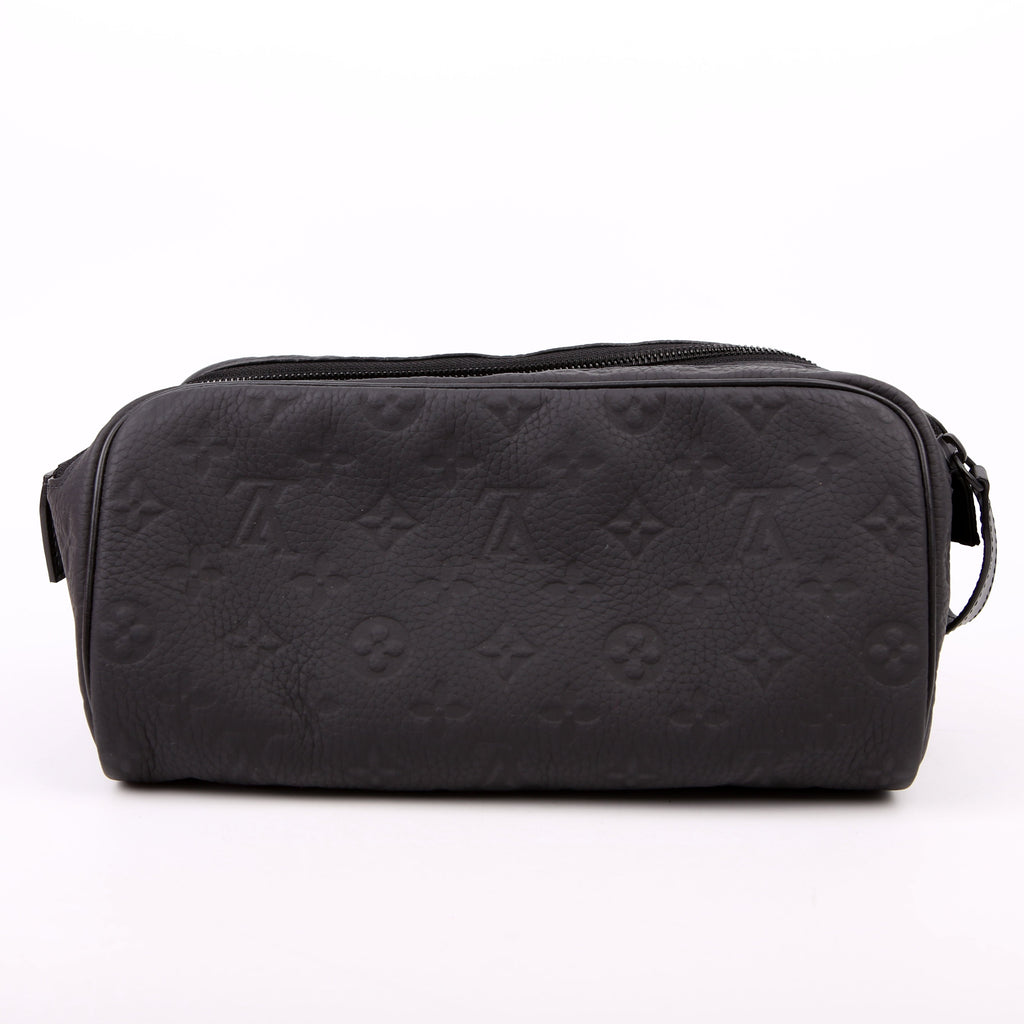Louis Vuitton Dopp Kit Toilet Pouch Taurillion Black