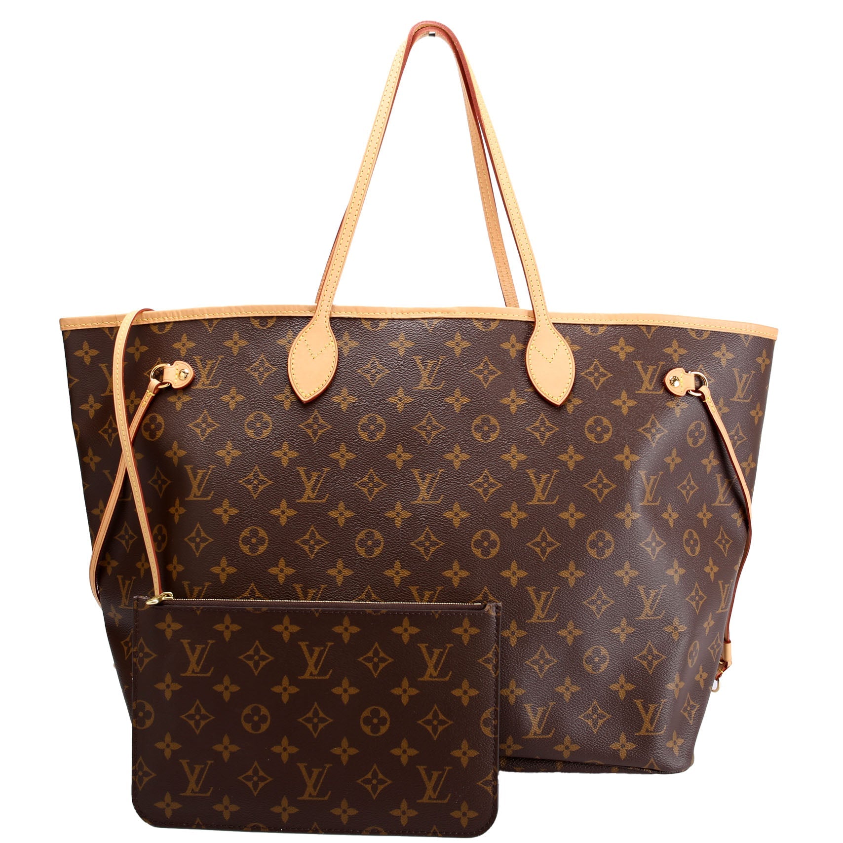 Louis Vuitton Neverfull With Wallet GM Monogram Beige