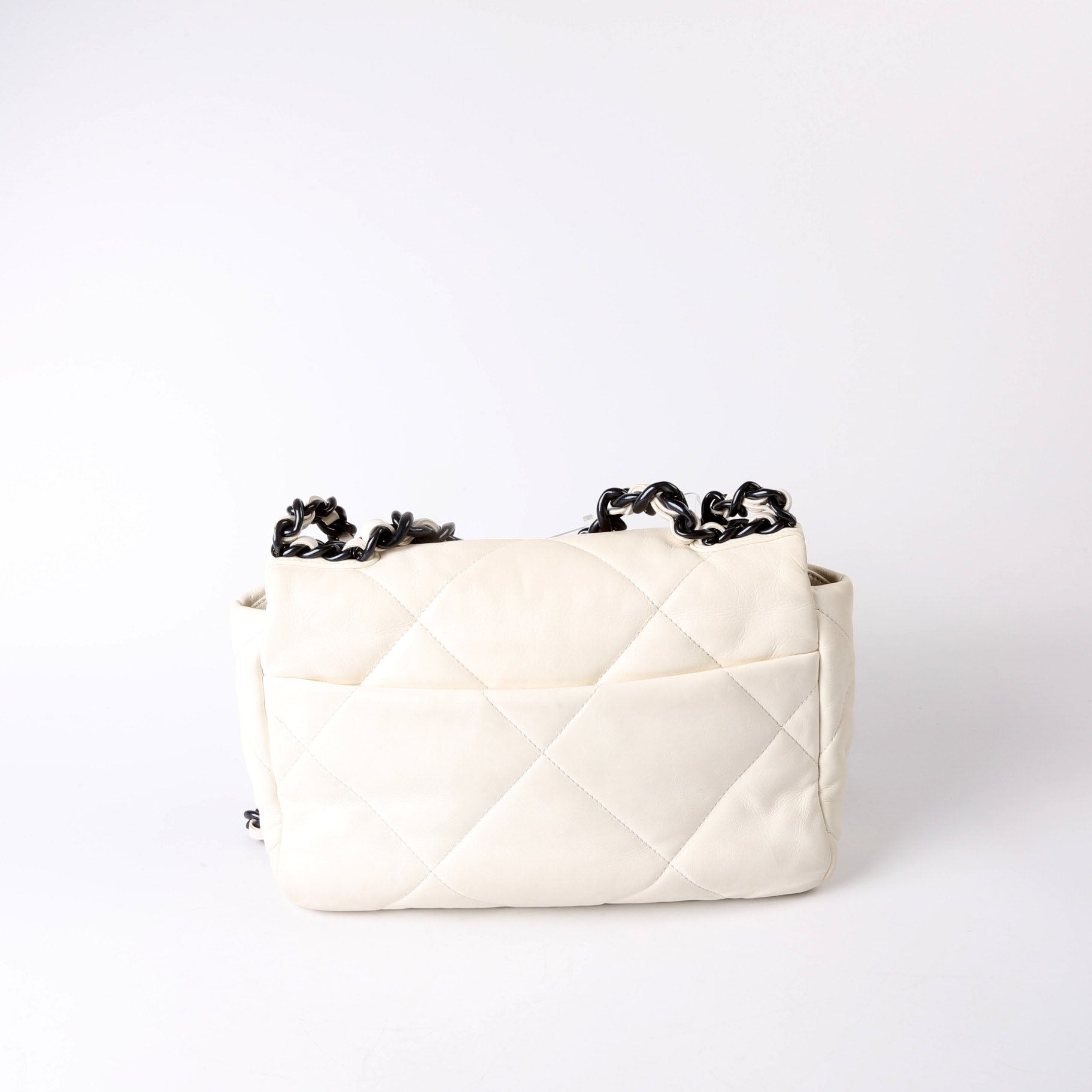 Chanel Quilted Lambskin 19 Small Flap RFID White