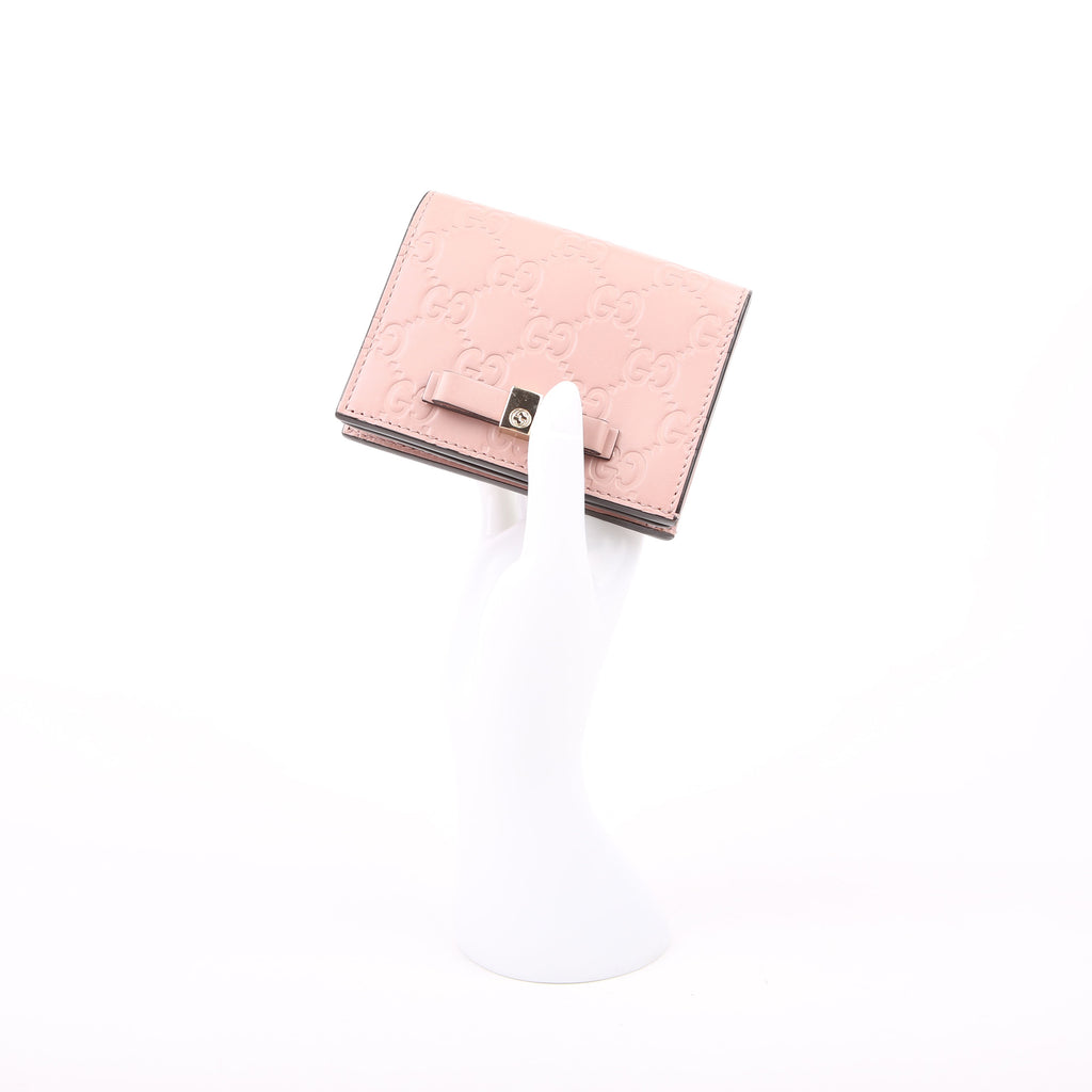 Gucci 406924 Guccisima Card Holder Pink