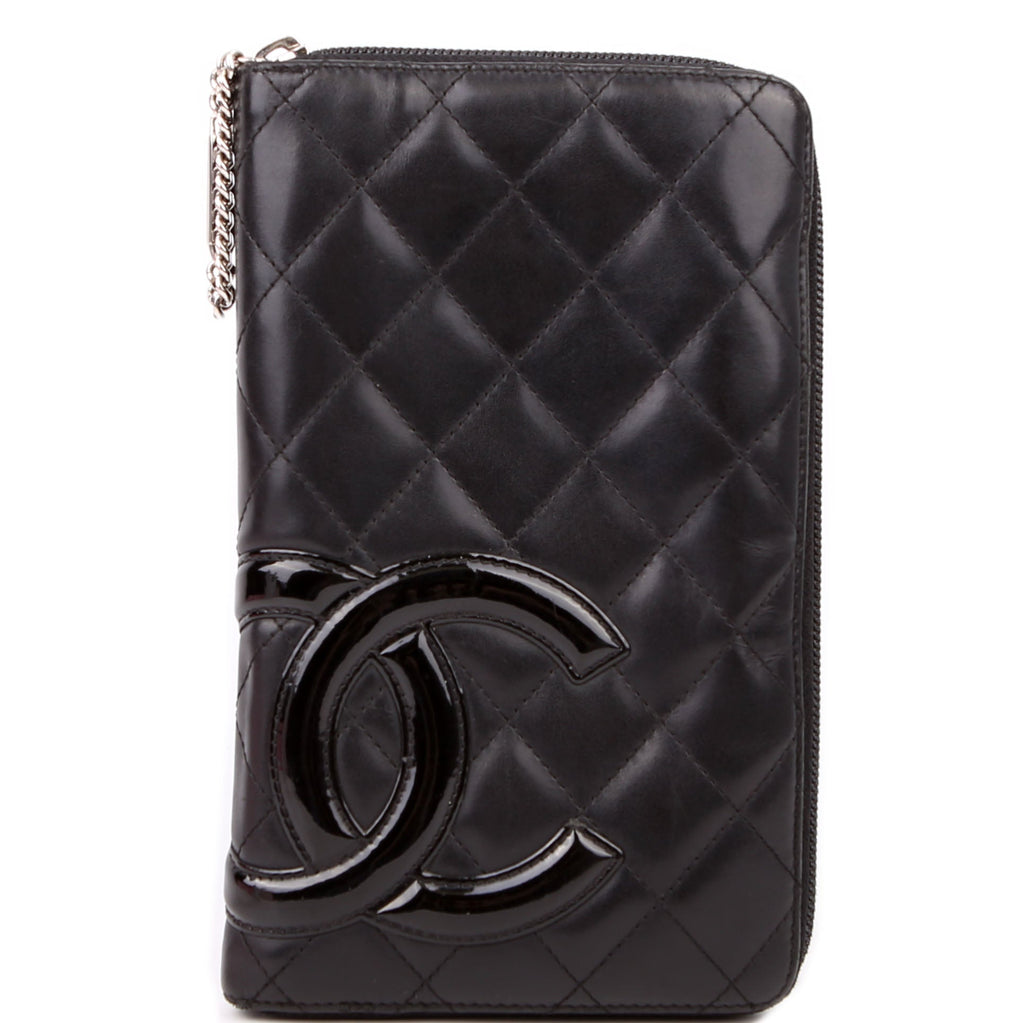 Chanel Cambon Ligne Zip Around Organizer Wallet Black