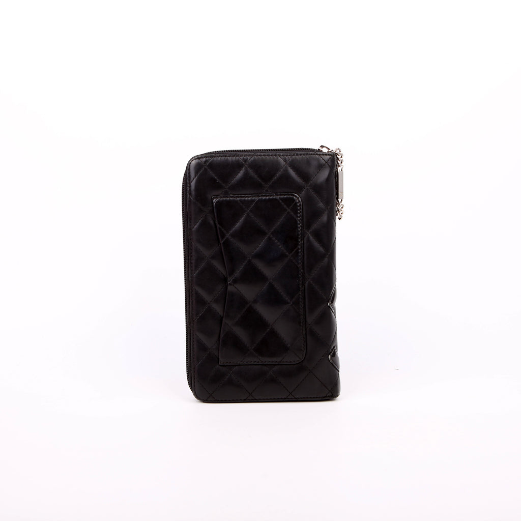 Chanel Cambon Ligne Zip Around Organizer Wallet Black