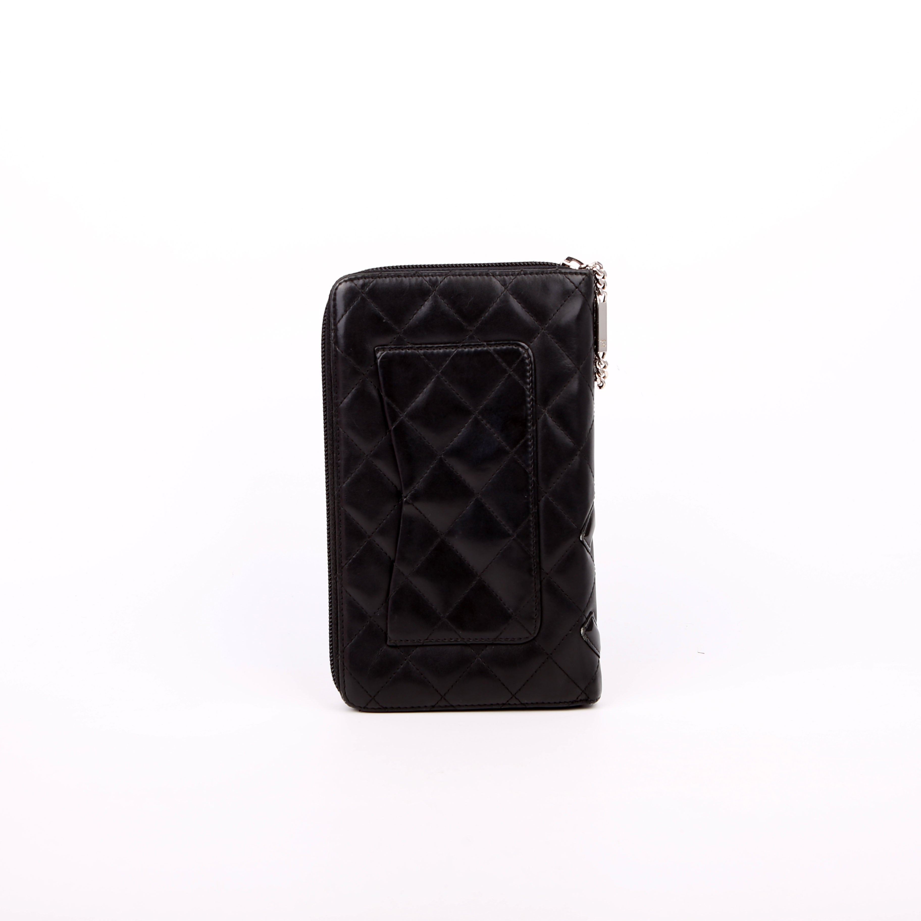 Chanel Cambon Ligne Zip Around Organizer Wallet Black