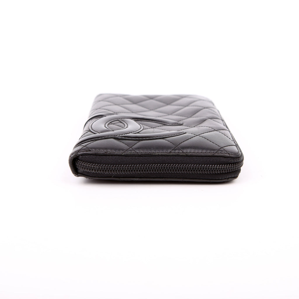 Chanel Cambon Ligne Zip Around Organizer Wallet Black