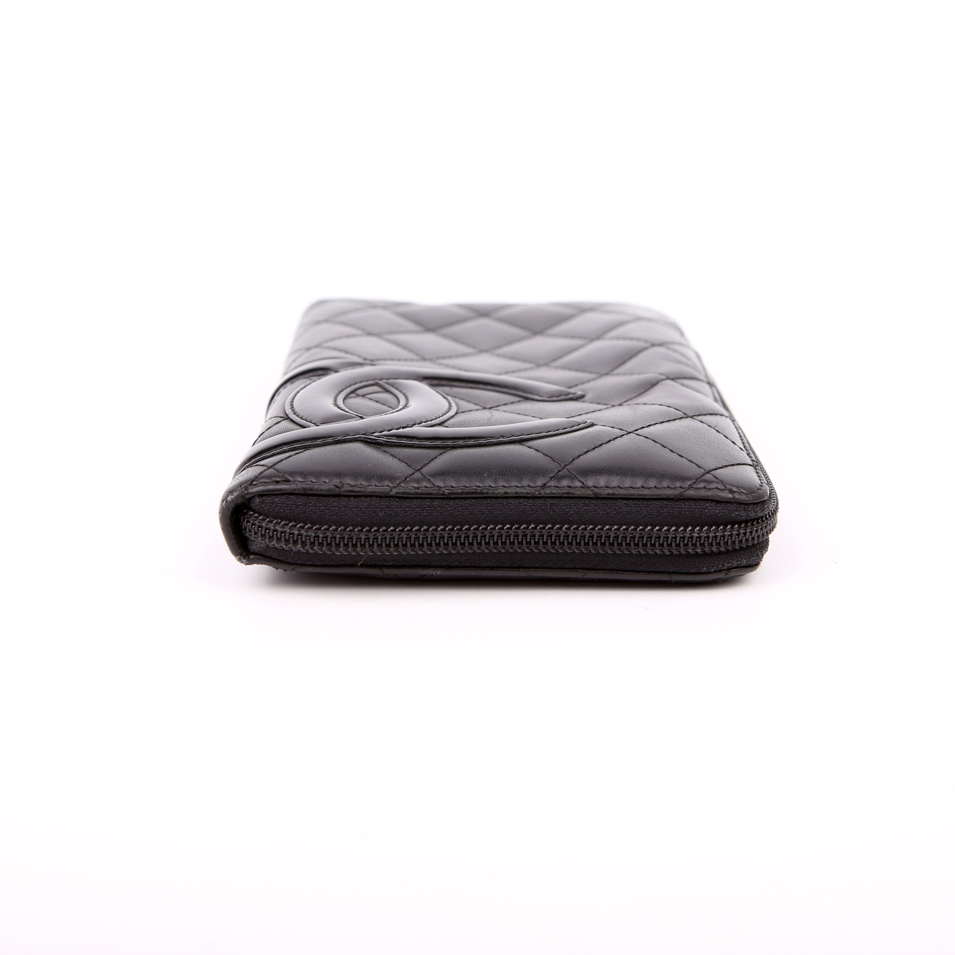 Chanel Cambon Ligne Zip Around Organizer Wallet Black