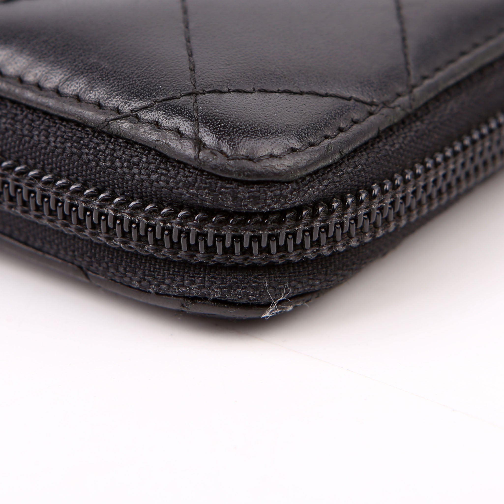 Chanel Cambon Ligne Zip Around Organizer Wallet Black