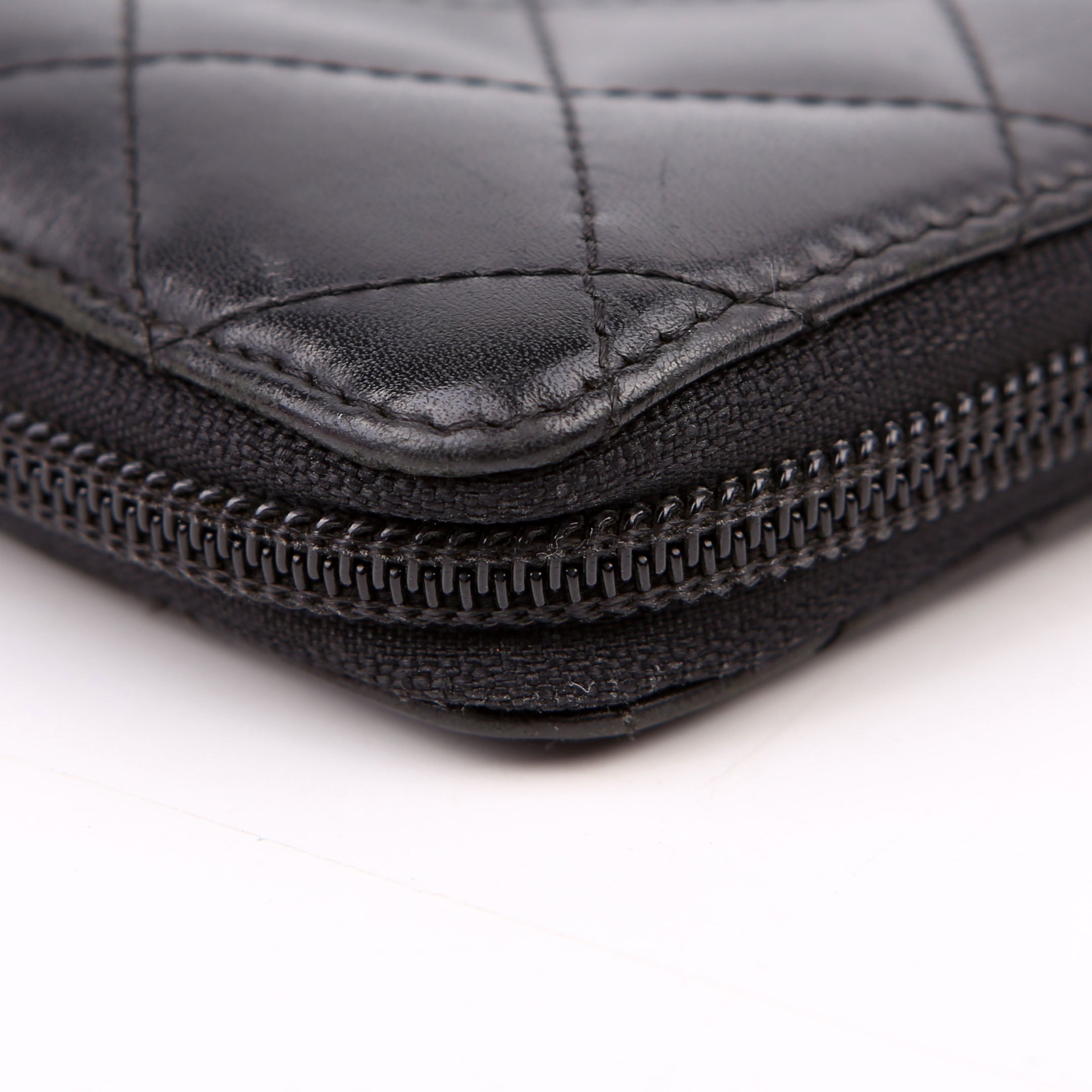 Chanel Cambon Ligne Zip Around Organizer Wallet Black