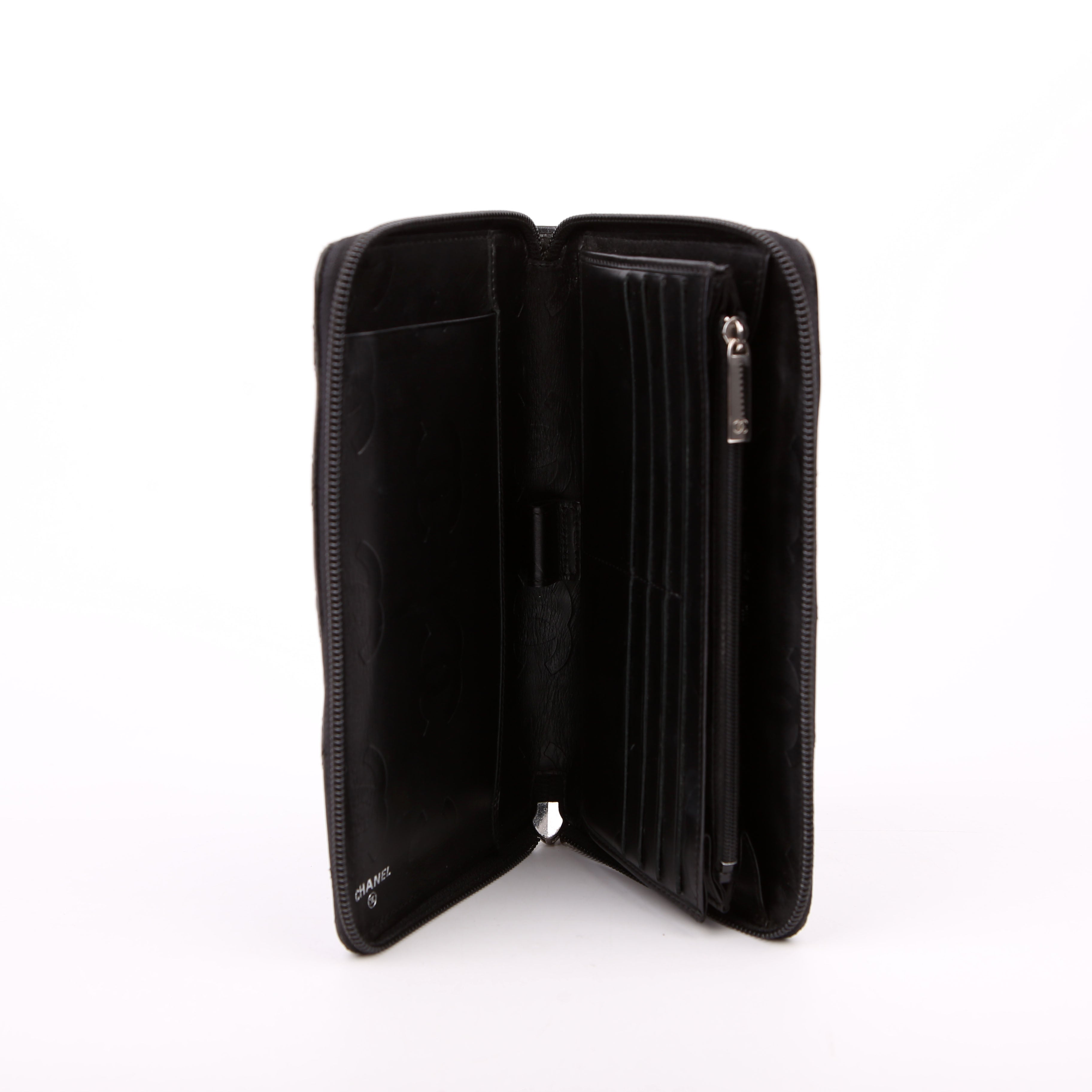 Chanel Cambon Ligne Zip Around Organizer Wallet Black