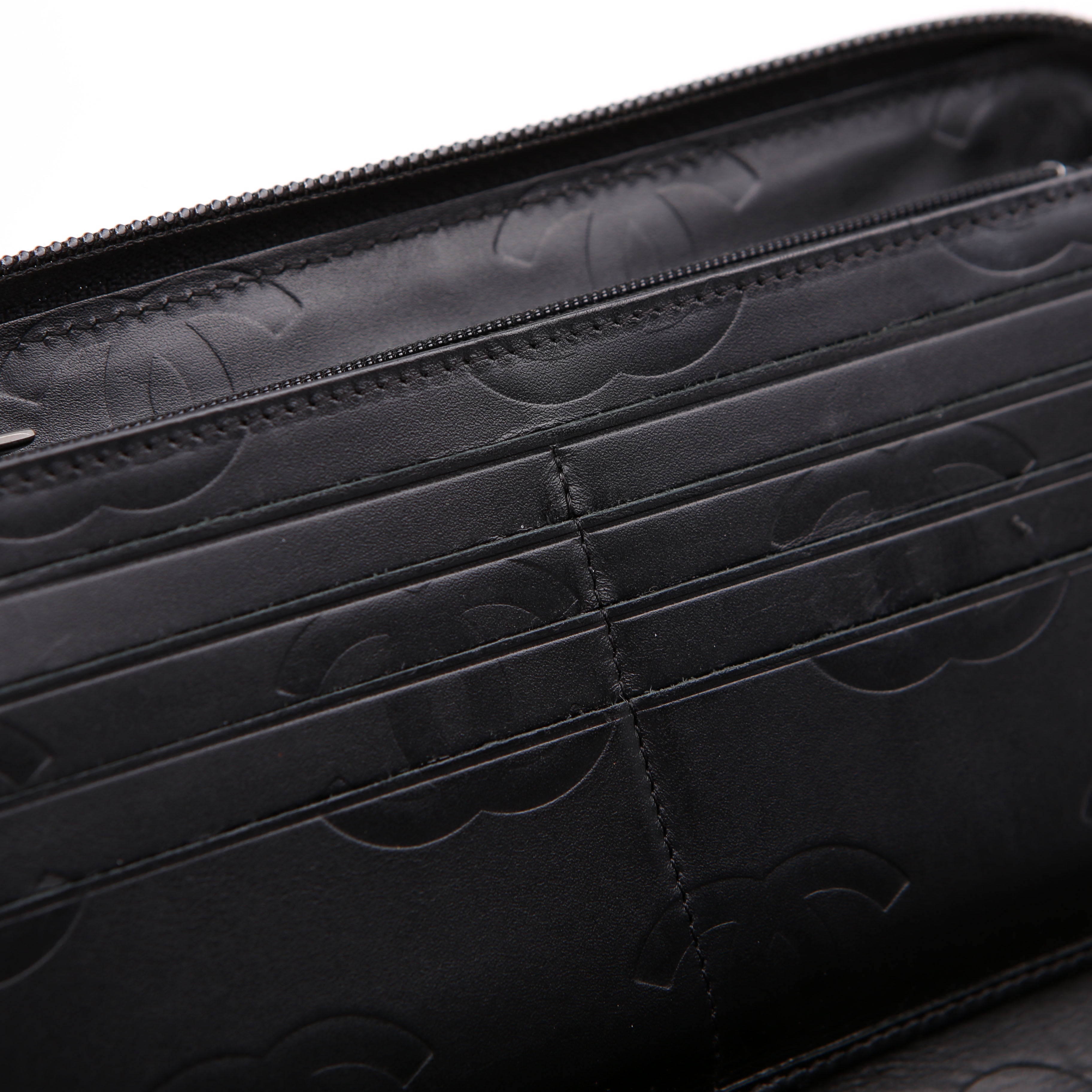 Chanel Cambon Ligne Zip Around Organizer Wallet Black