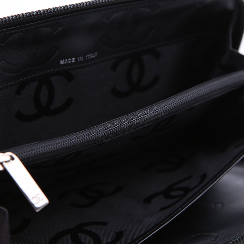Chanel Cambon Ligne Zip Around Organizer Wallet Black