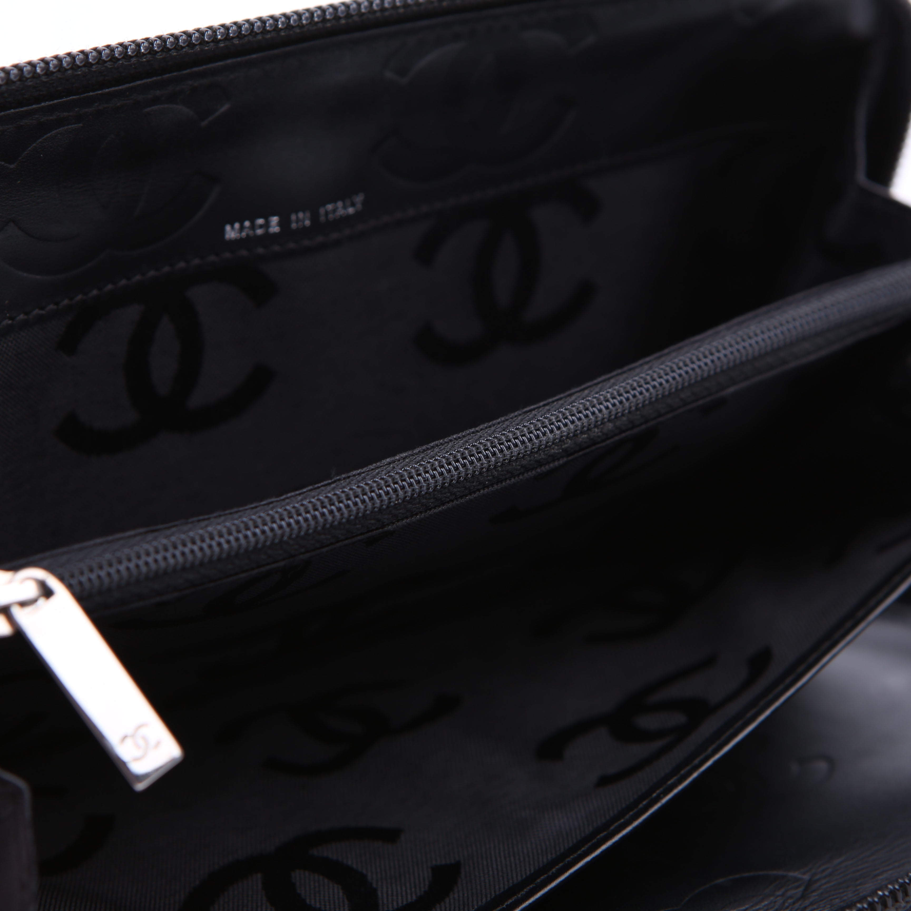 Chanel Cambon Ligne Zip Around Organizer Wallet Black